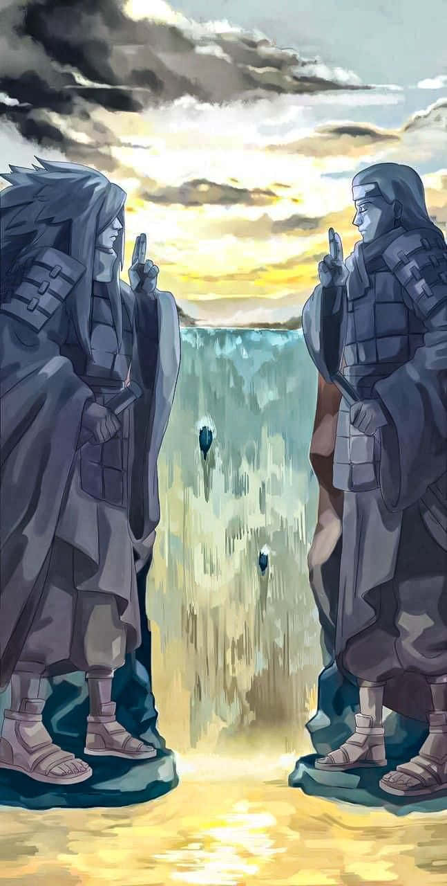 Naruto Anime, glowing chasm, sunset, HD Phone Wallpaper