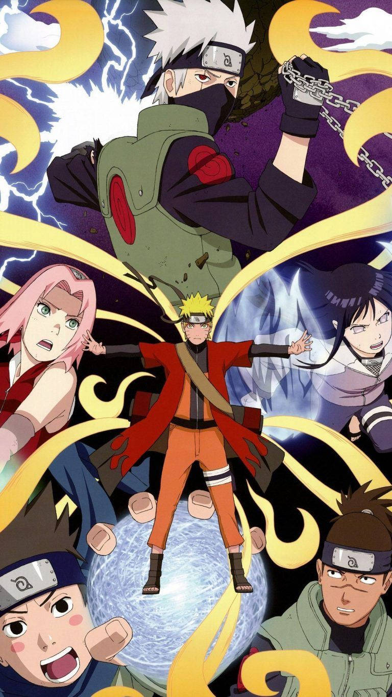 Naruto Shippuden, anime characters, dynamic battle poses, HD Phone Wallpaper