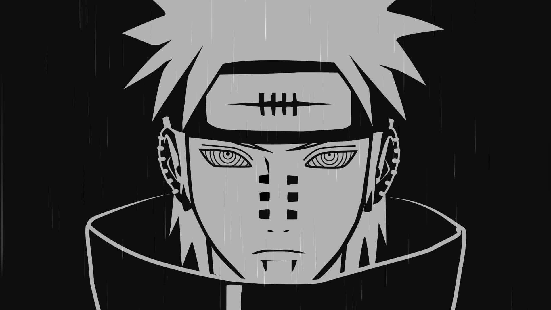 Naruto Shippuden, spiky-haired ninja, black and white anime portrait, HD Desktop Wallpaper
