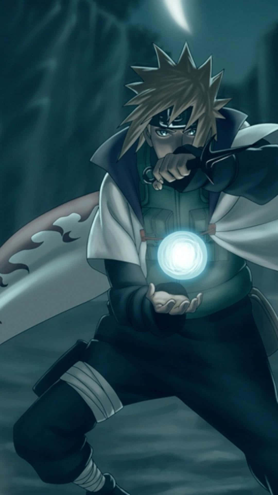 Naruto Shippuden, spiky-haired anime ninja, dark cloak, Full HD Phone Wallpaper
