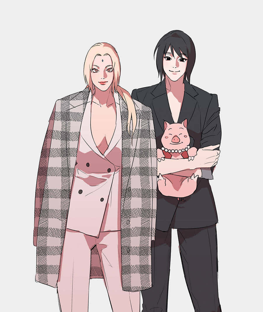 Naruto, Naruto Characters, pink plaid coat, SD Phone Wallpaper