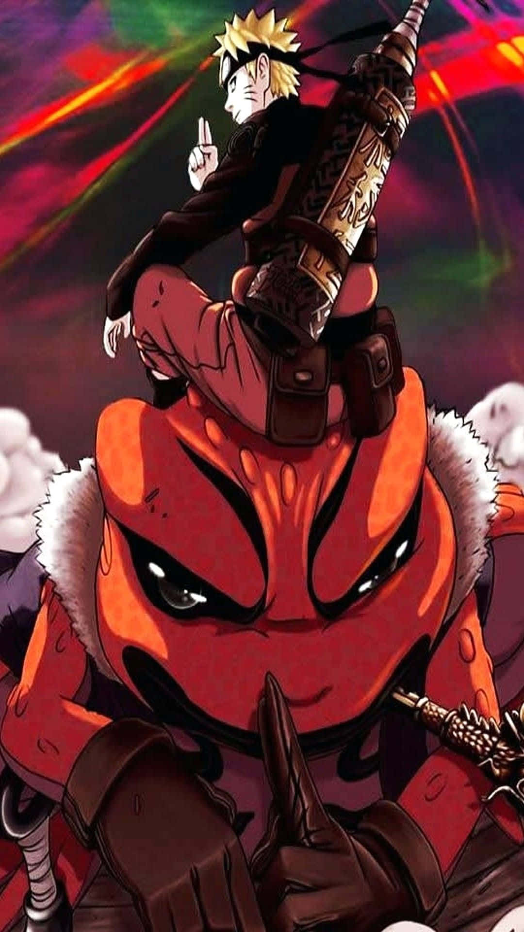 Naruto Shippuden, iPhone, giant red fox, Full HD Phone Wallpaper