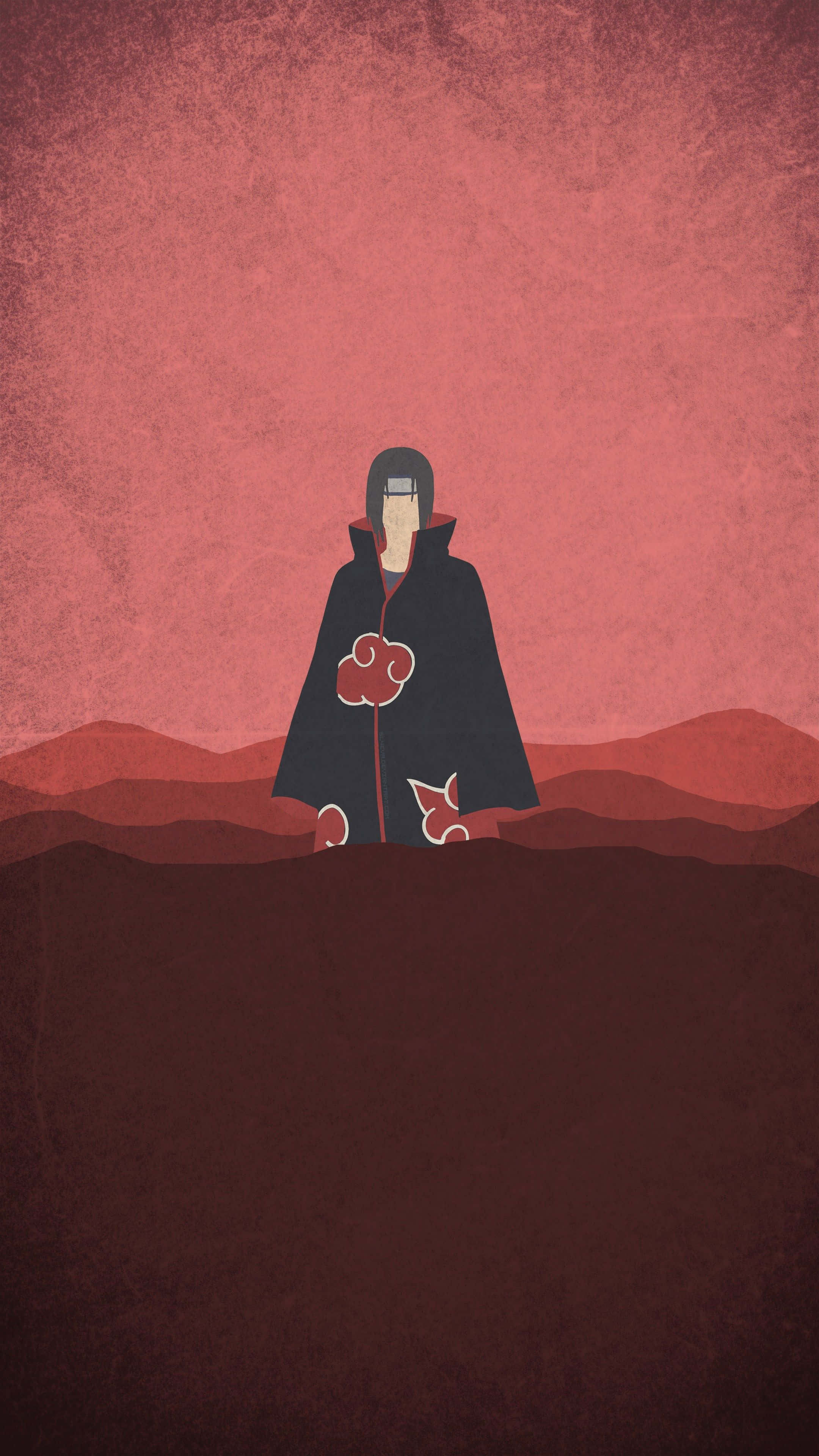 Naruto Shippuden, iPhone, black cloak, 4K Phone Wallpaper