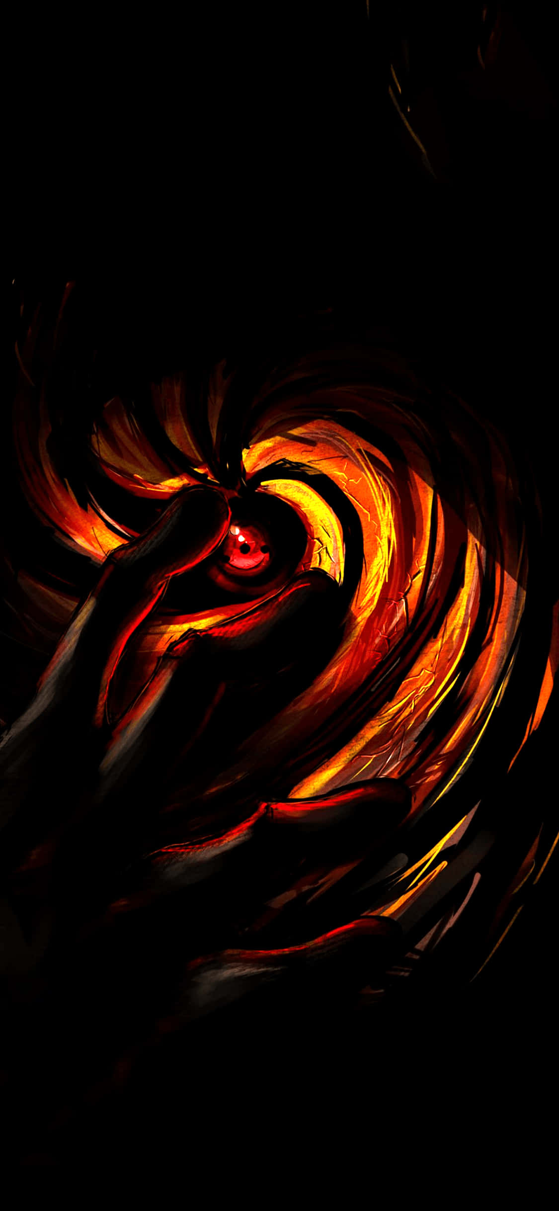 Naruto Shippuden, iPhone, glowing red orb, Full HD Phone Wallpaper