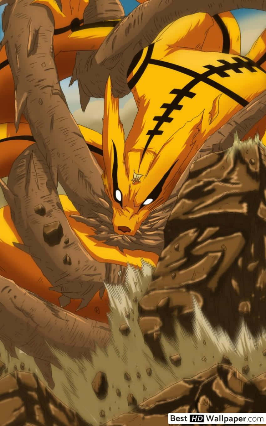 Naruto Shippuden, iPhone, nine-tailed fox, HD Phone Wallpaper