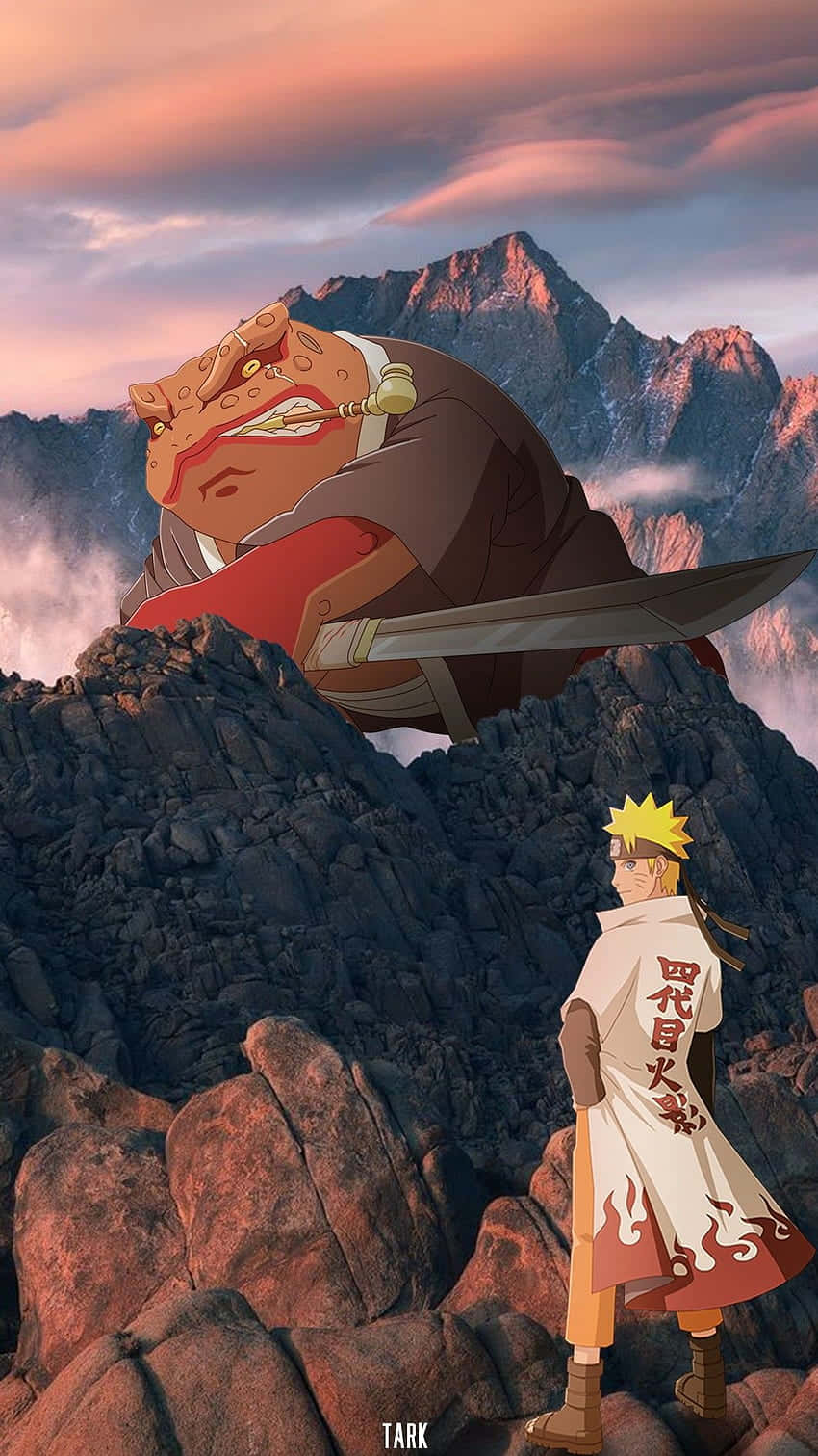 Naruto Shippuden, young ninja, giant toad sage, HD Phone Wallpaper