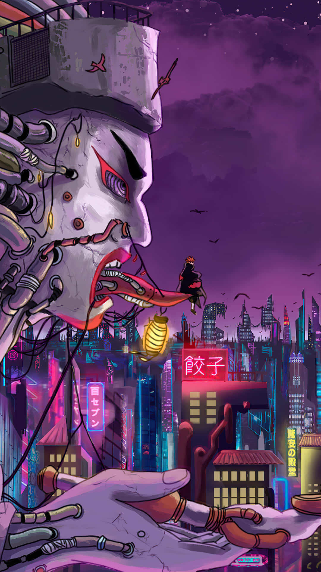 Naruto Shippuden, iPhone, cybernetic face, Full HD Phone Wallpaper