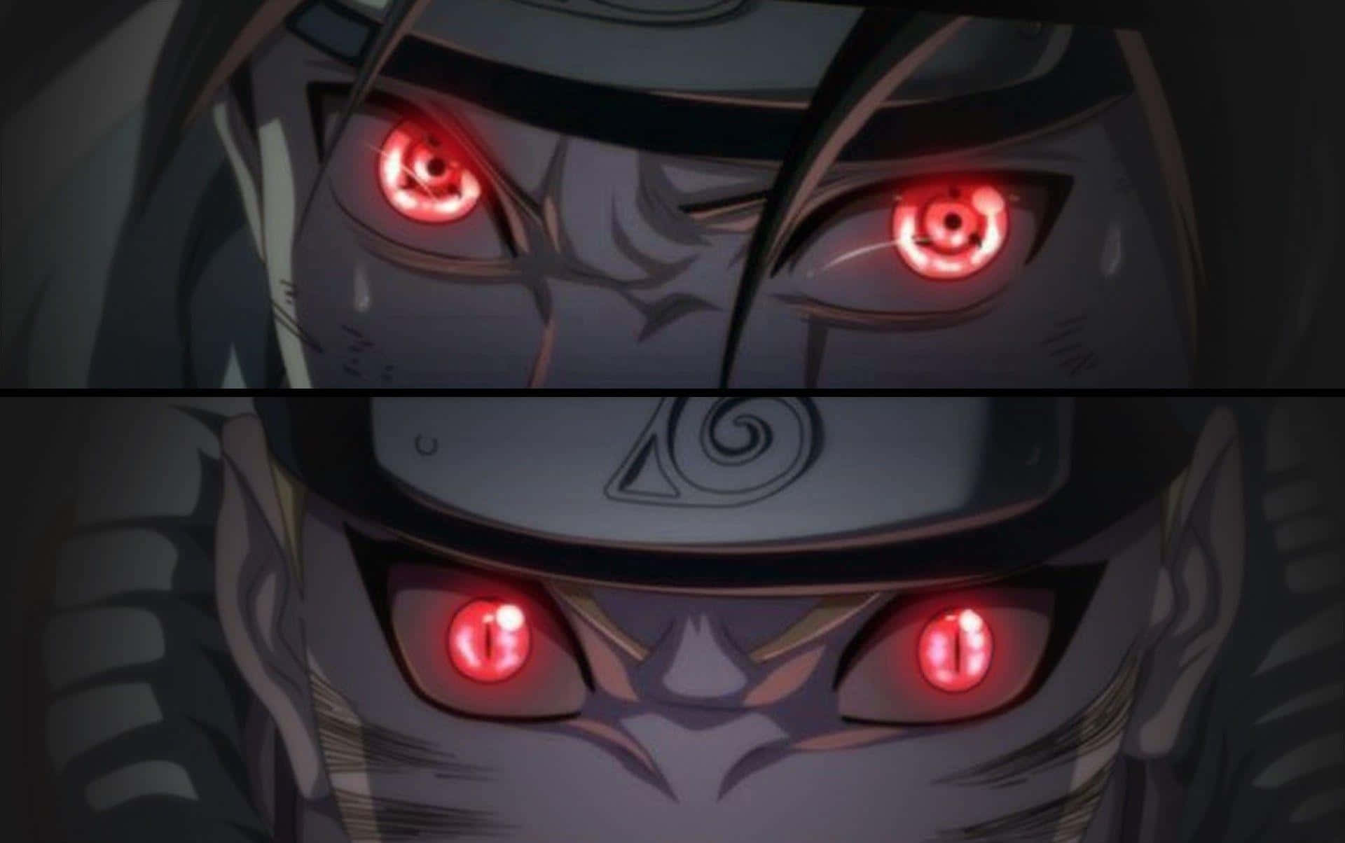 Naruto, glowing red eyes, headbands, Full HD Desktop Wallpaper