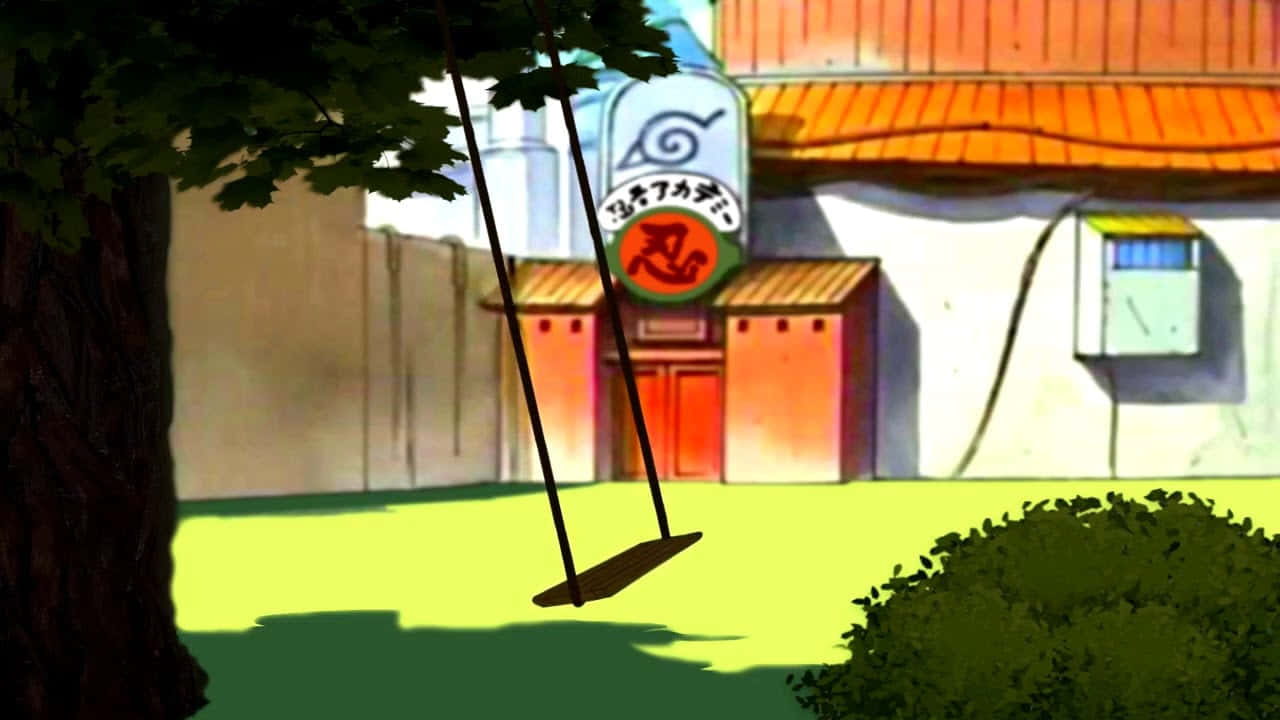 Naruto Swing, wooden swing, tree, HD Desktop Wallpaper