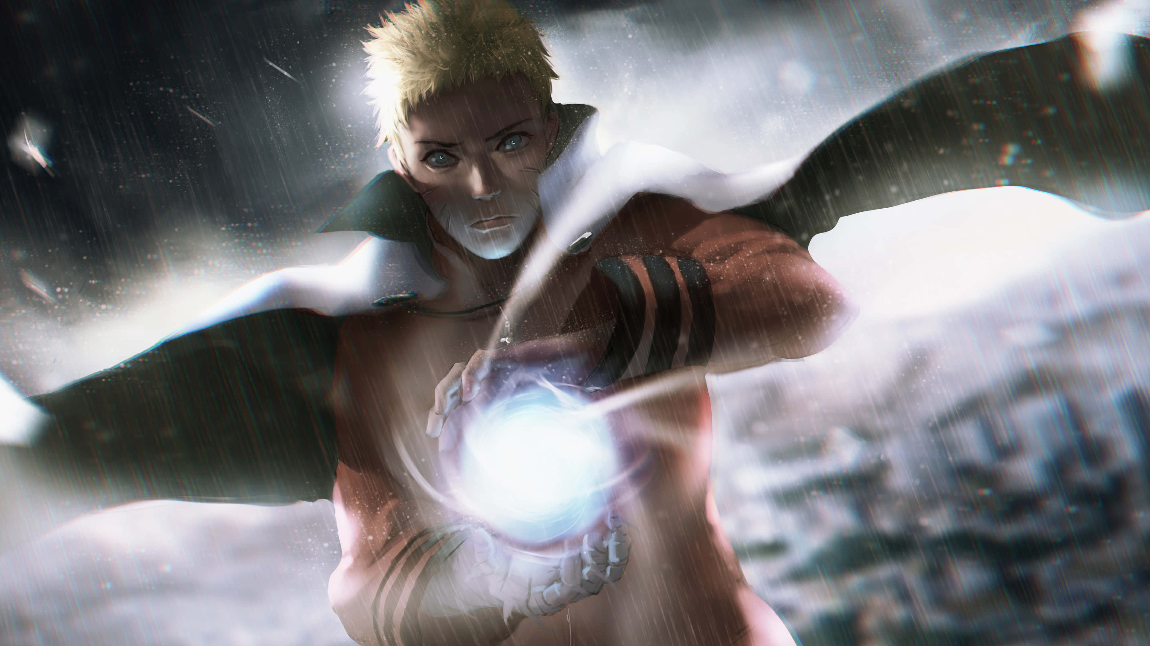 Naruto Uzumaki, 4K, glowing blue chakra, 4K Desktop Wallpaper