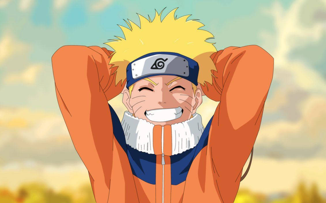 Naruto Uzumaki, anime character, happy smile, SD Desktop Wallpaper