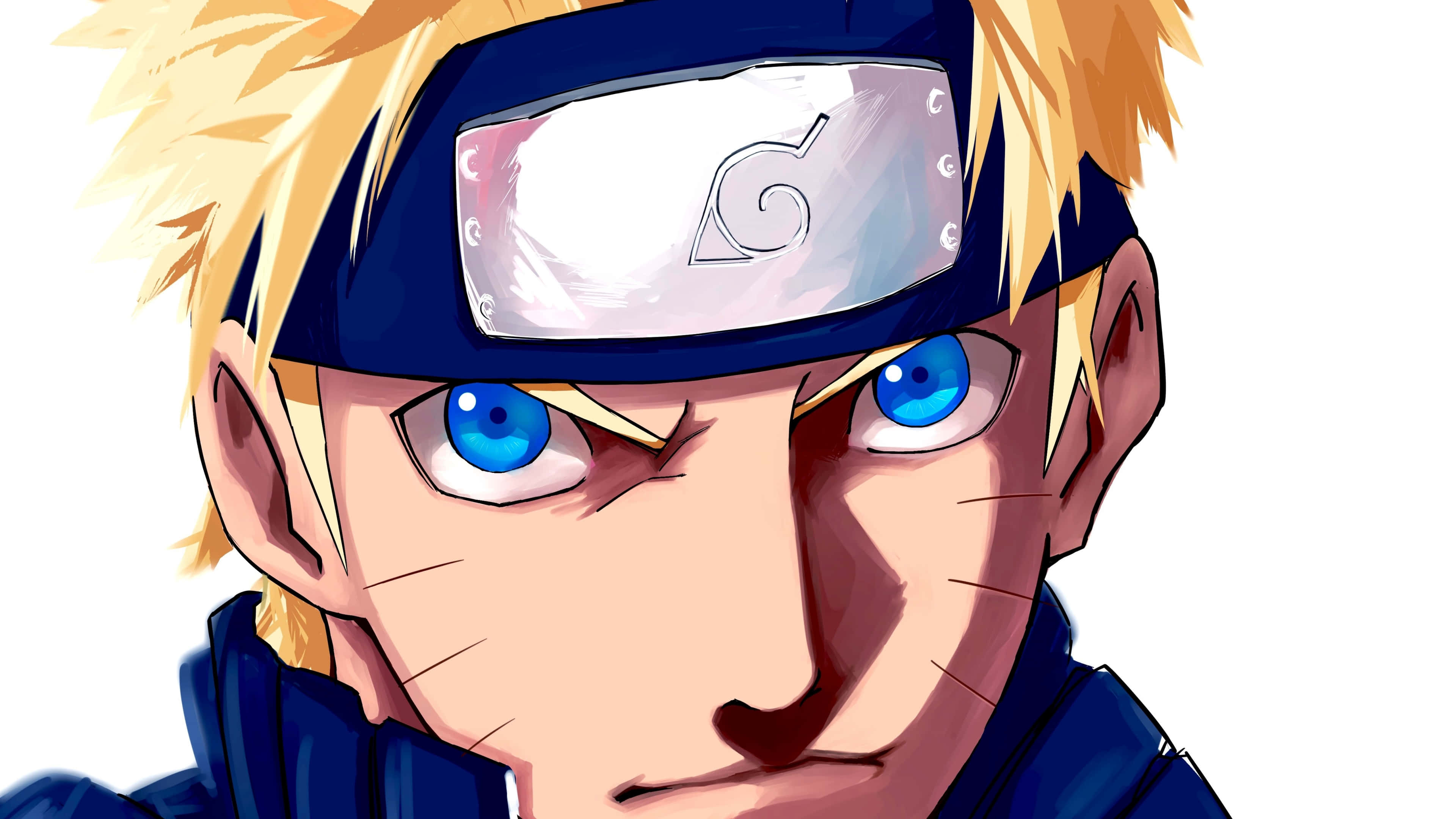 Naruto Uzumaki, nine-tailed fox, blue eyes, 4K Desktop Wallpaper