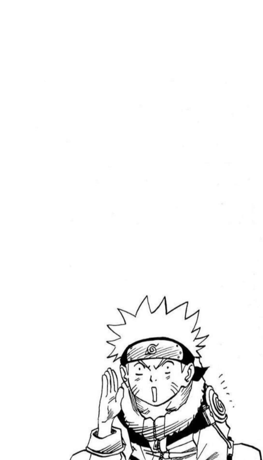 Naruto Uzumaki, black and white manga panel, shouting, HD Phone Wallpaper