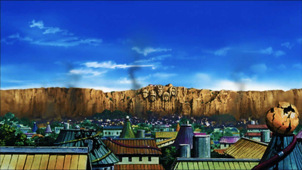 Naruto Village, orange, colorful rooftops, SD Desktop Wallpaper