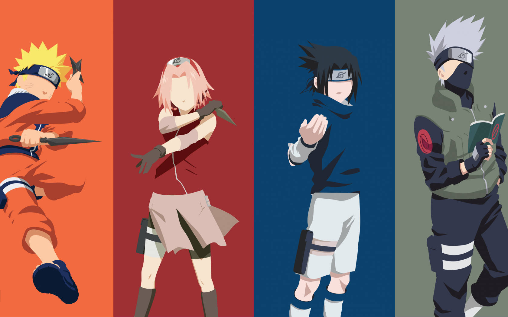 Naruto, Sasuke, Team 7, HD Desktop Wallpaper