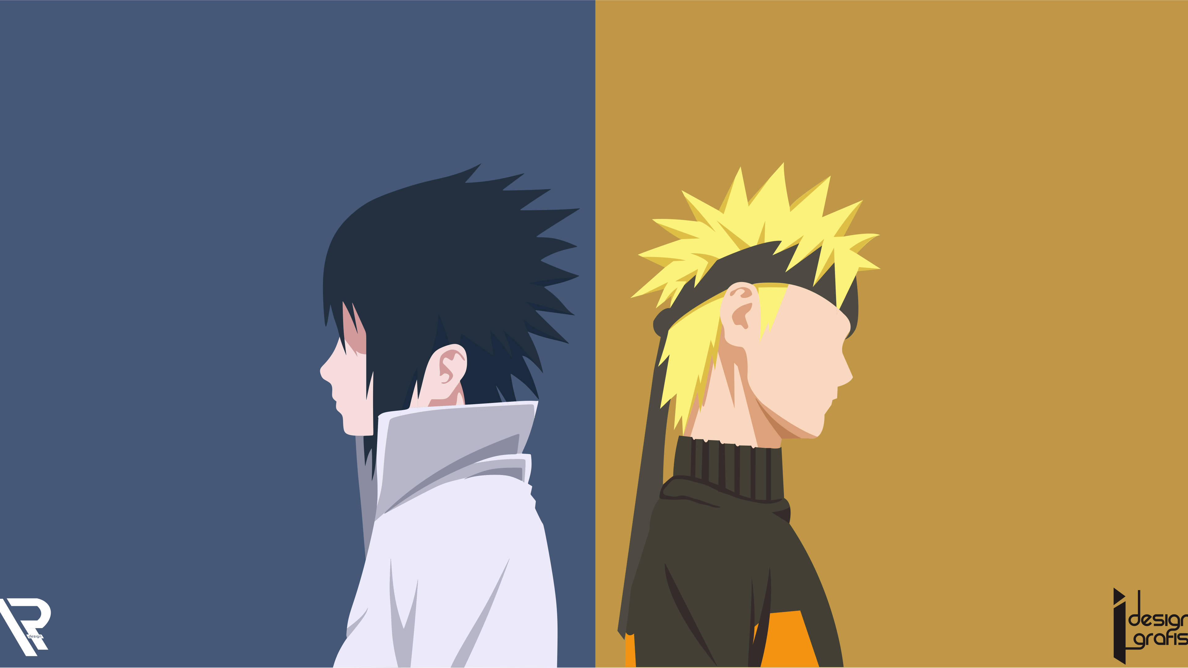 Sasuke, Naruto, blue, 4K Desktop Wallpaper