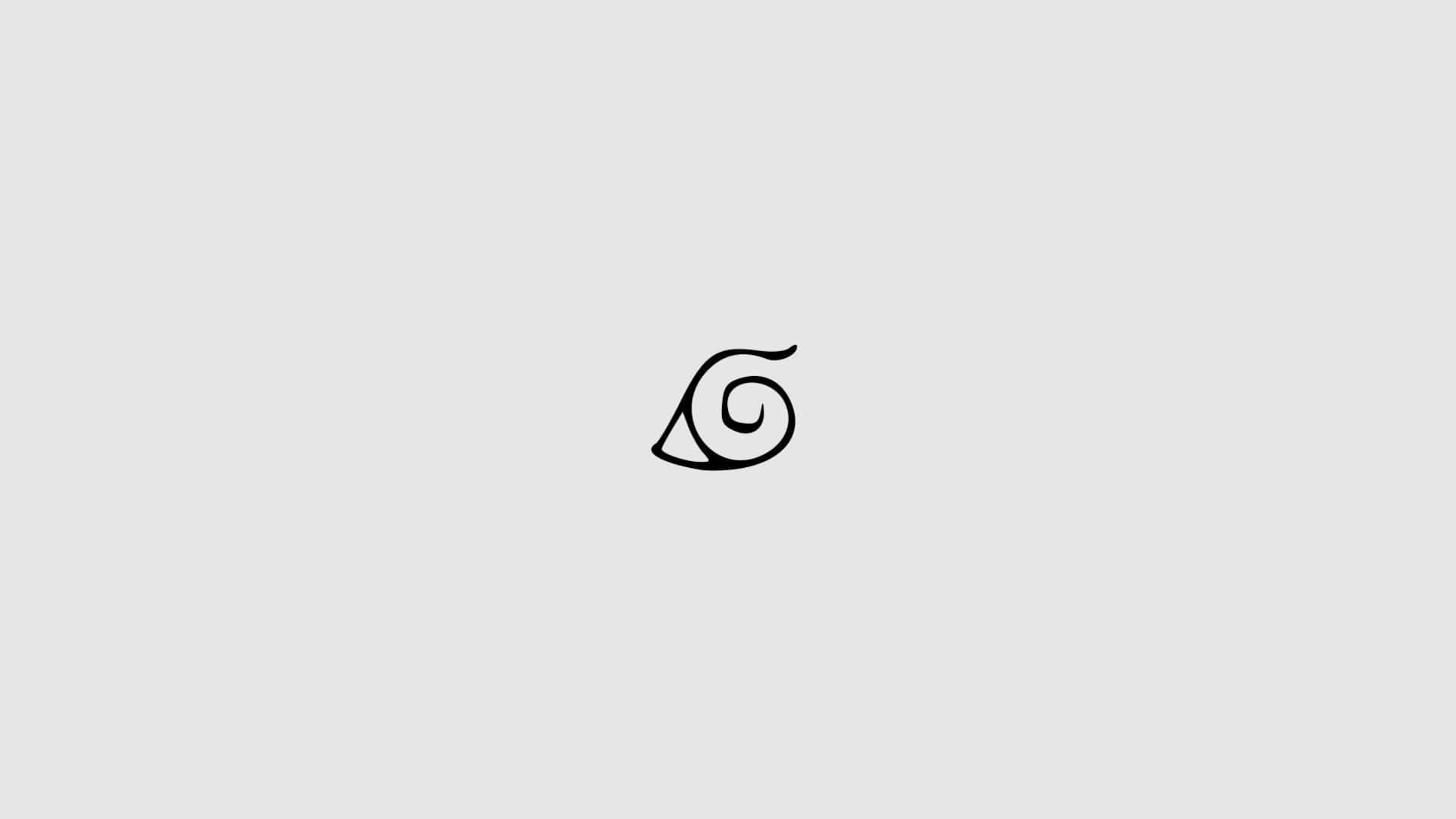 Naruto White, spiral symbol, black line drawing, Full HD Desktop Wallpaper
