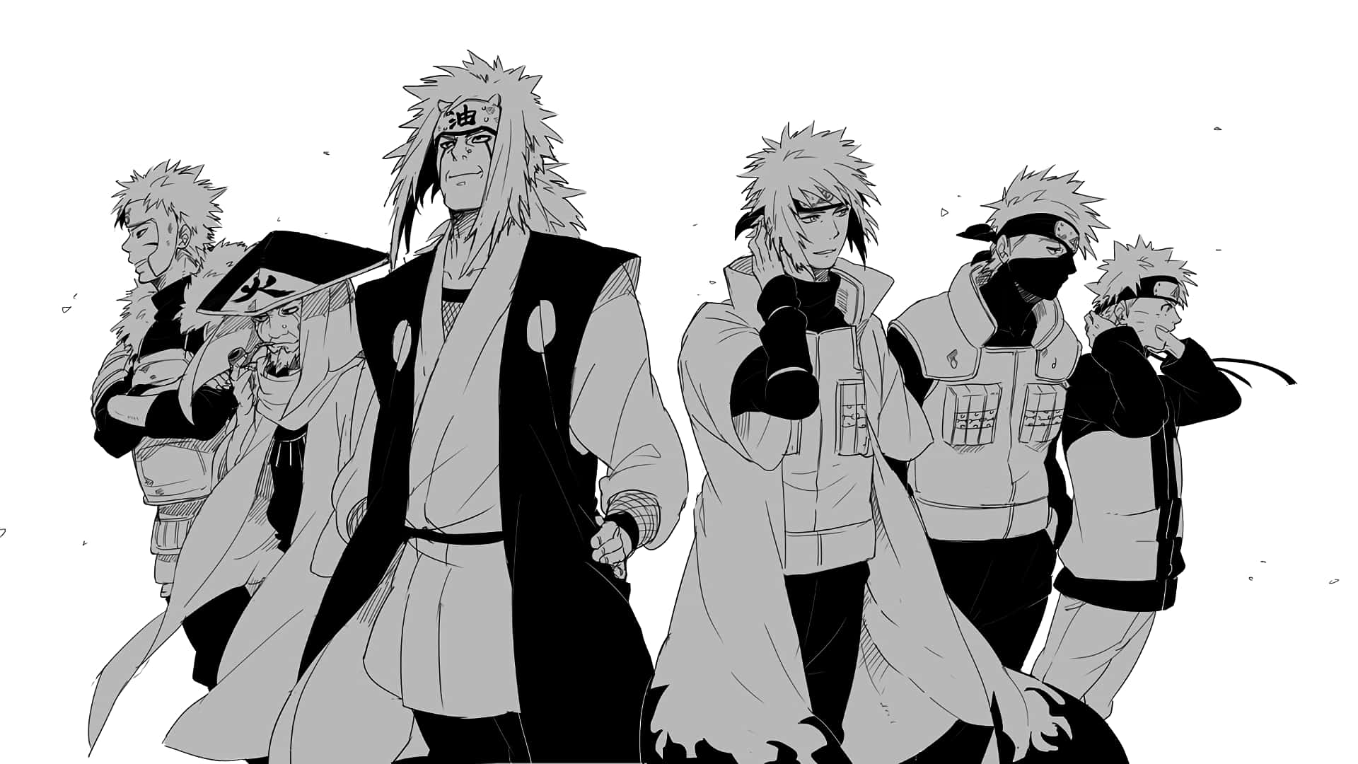 Naruto White, anime characters, spiky hair, Full HD Desktop Wallpaper