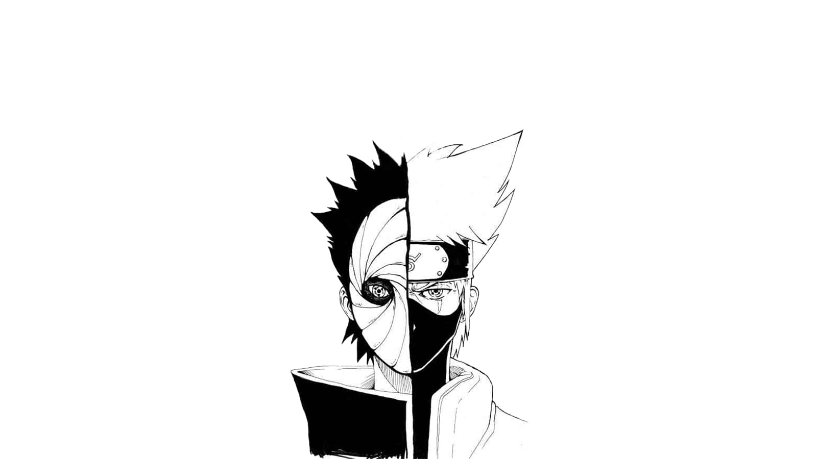 Naruto, white, split-face, HD Desktop Wallpaper