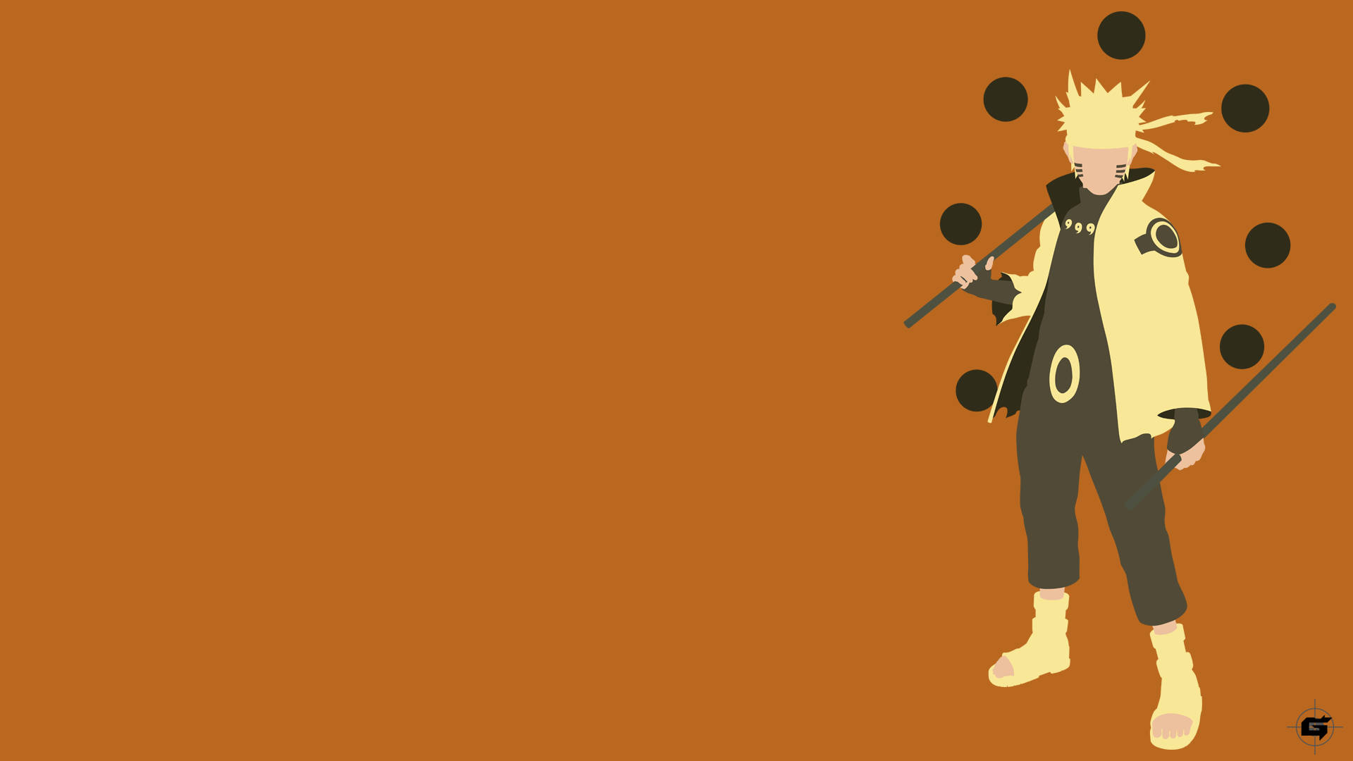 Naruto, yellow and black outfit, kunai, Full HD Desktop Wallpaper