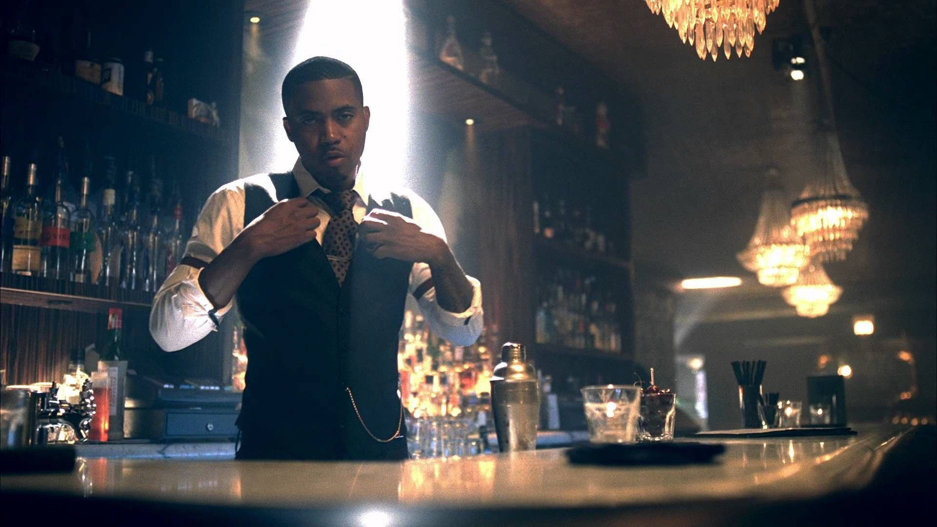 Nas, cherry wine video, bartender, Full HD Desktop Wallpaper