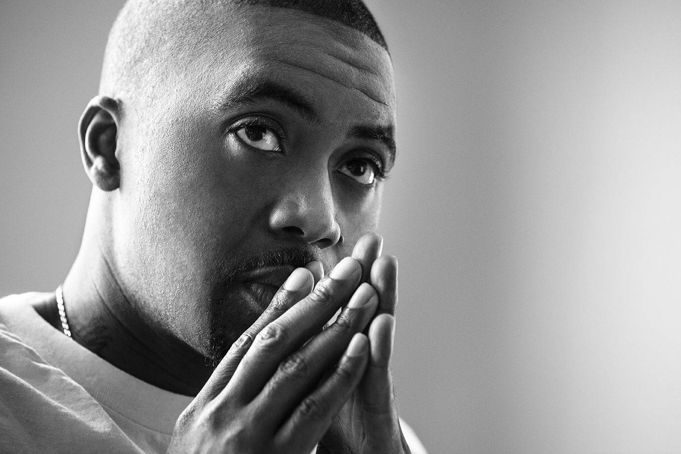 Nas, black and white, close-up portrait, HD Desktop Wallpaper