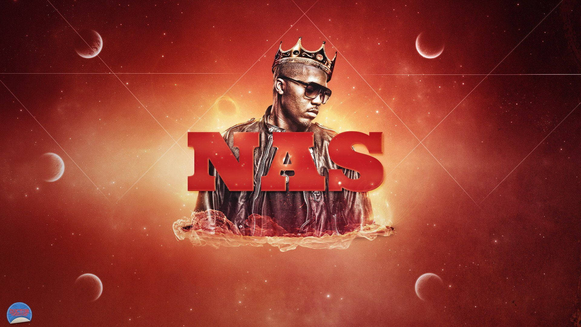 Nas, crown, sunglasses, Full HD Desktop Wallpaper