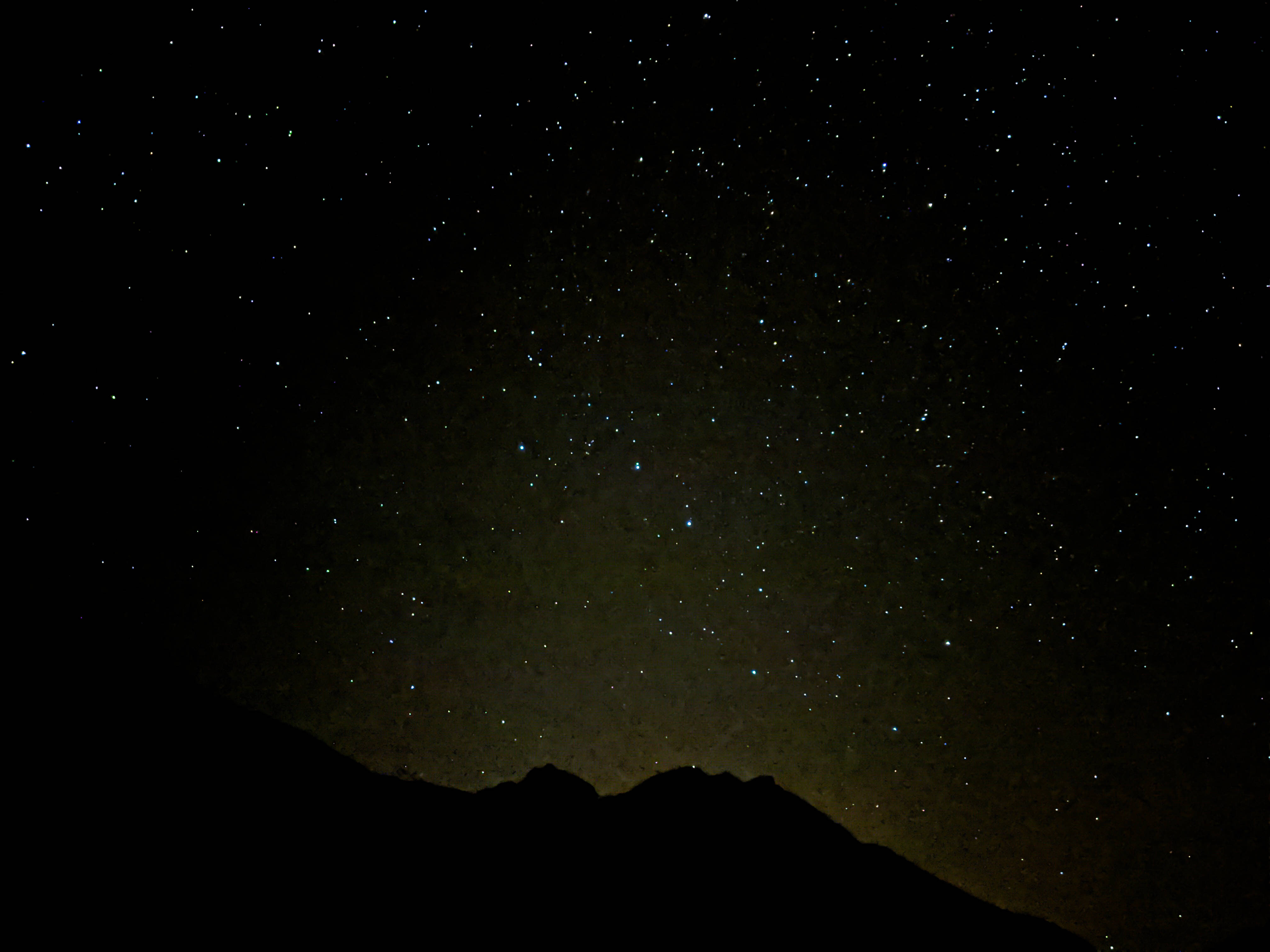 NASA Aesthetic, starry night sky, dark mountain silhouette, 4K Desktop Wallpaper