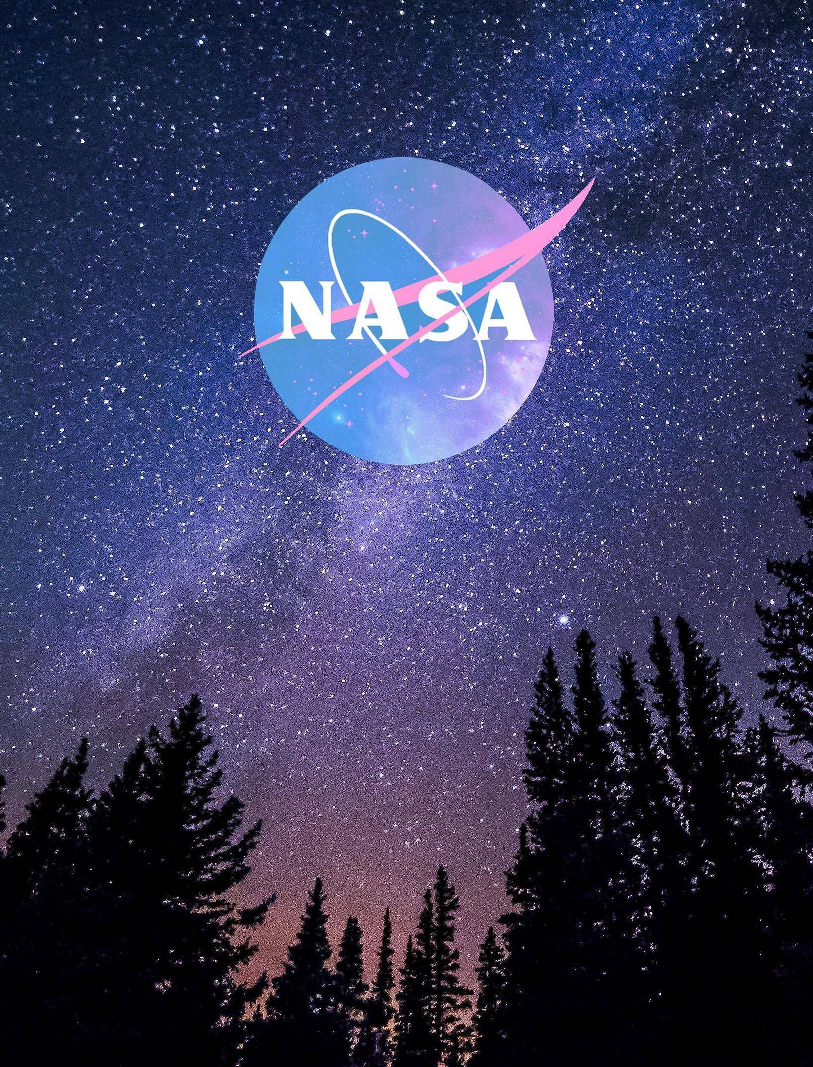 NASA Aesthetic, starry night, cosmic purple and blue gradient, Full HD Phone Wallpaper