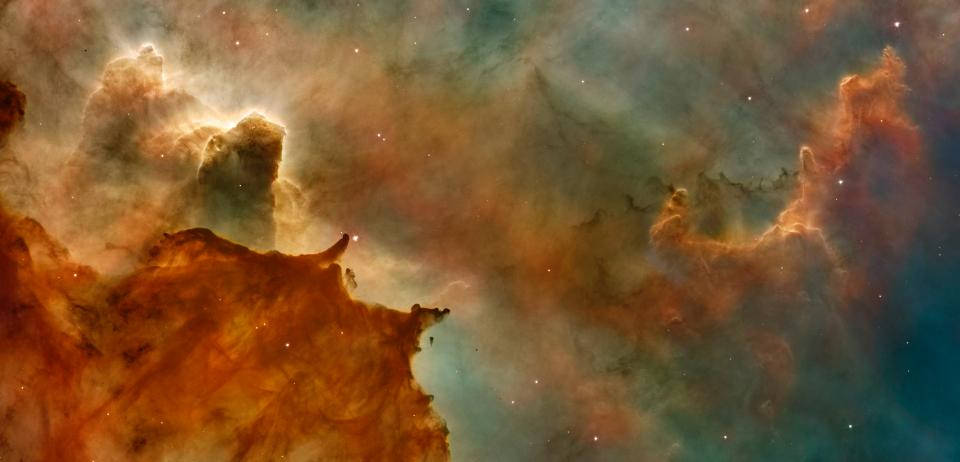 nebula, cosmic clouds, orange, SD Desktop Wallpaper