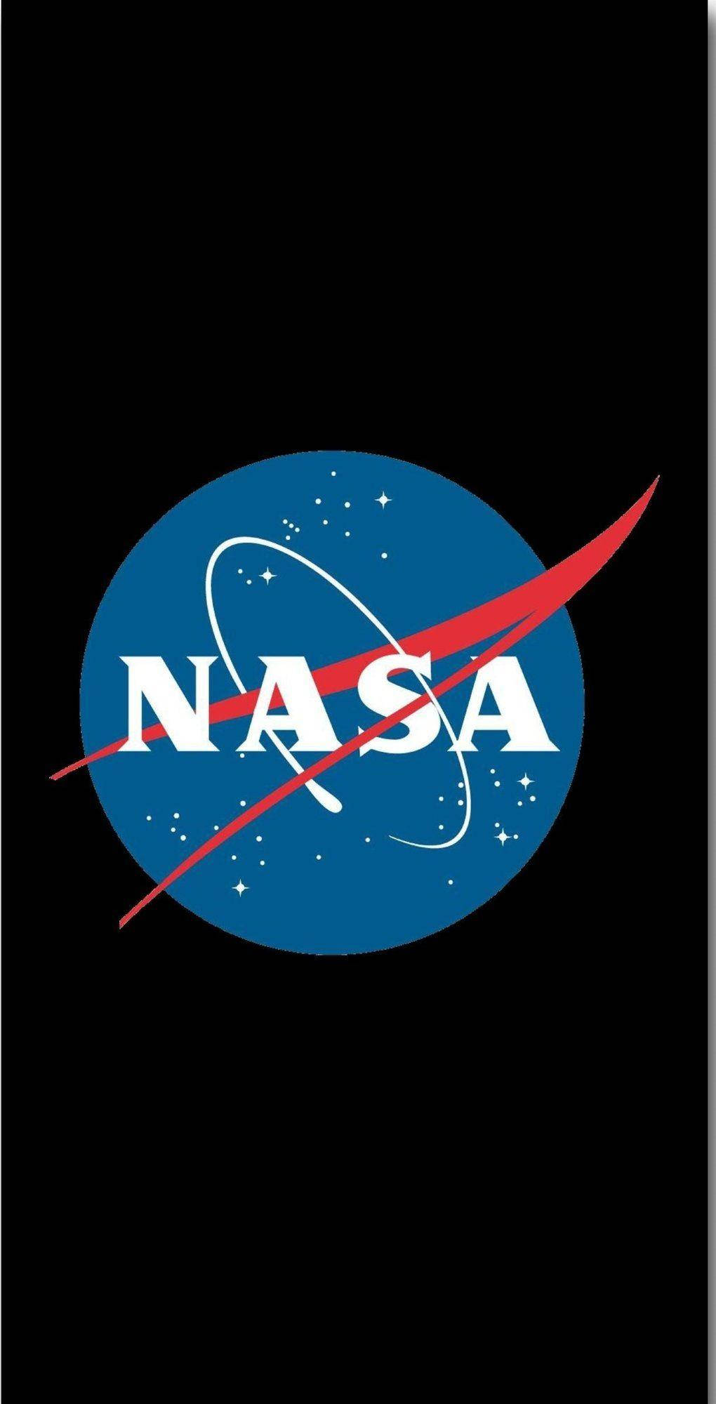 NASA, iPhone Logo, blue circle, Full HD Phone Wallpaper