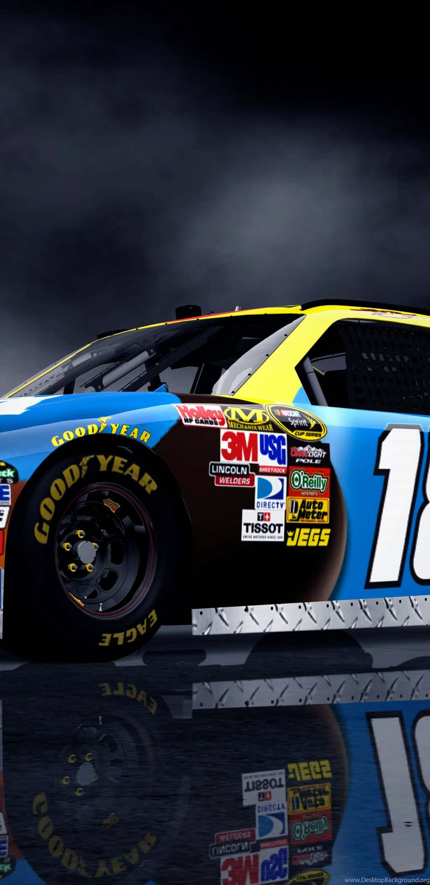NASCAR, iPhone, number 18, 2K Phone Wallpaper