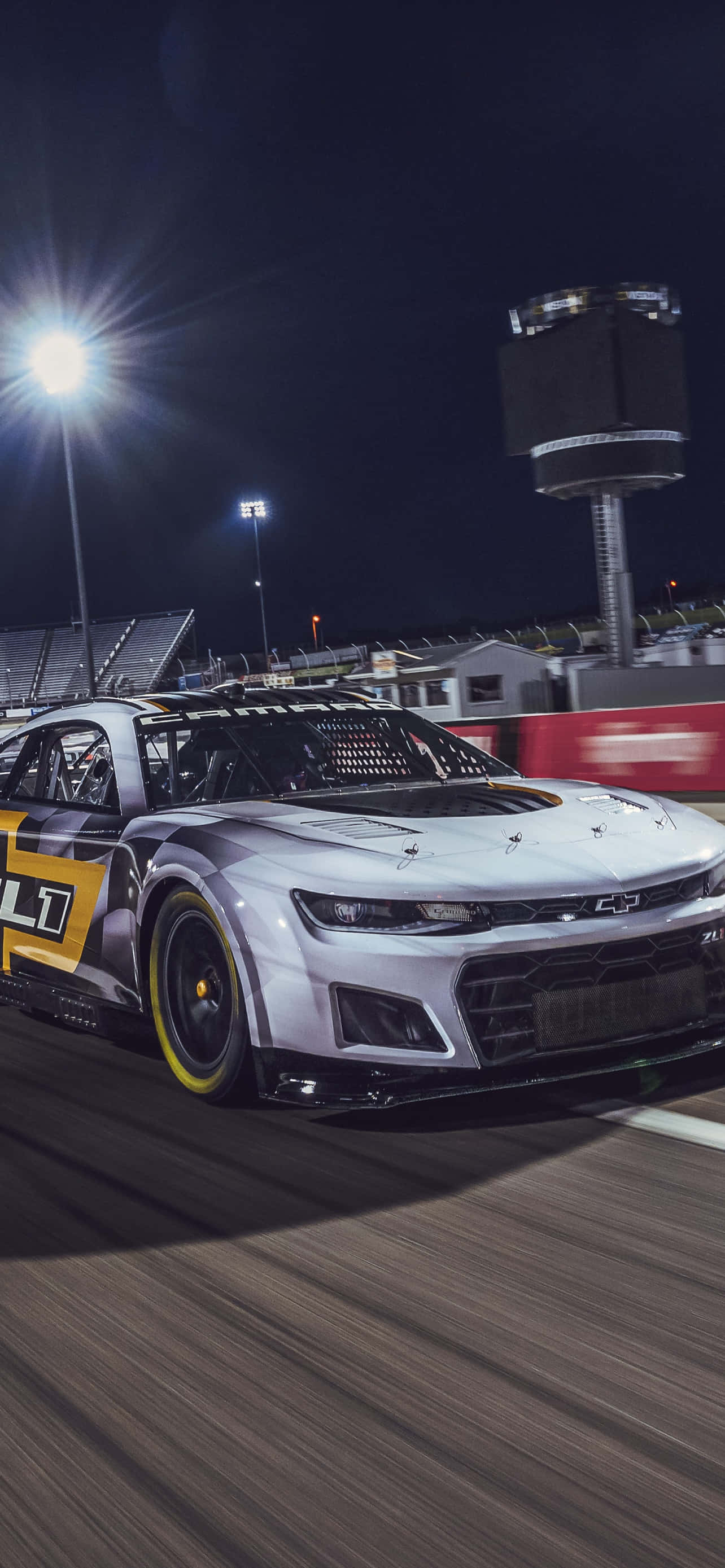 Nascar, iPhone, silver race car, 2K Phone Wallpaper