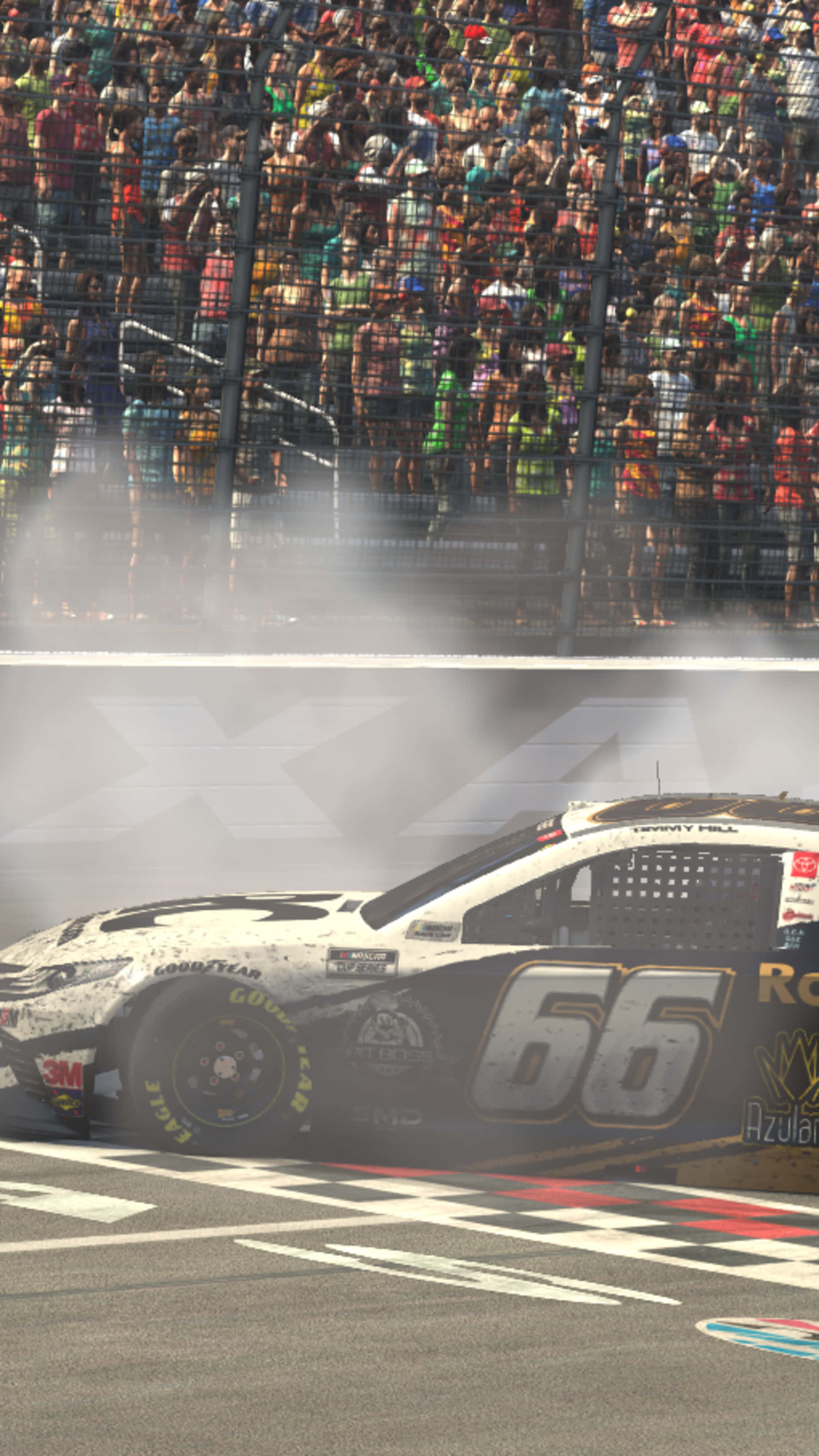 Nascar, iPhone, number 66, 2K Phone Wallpaper