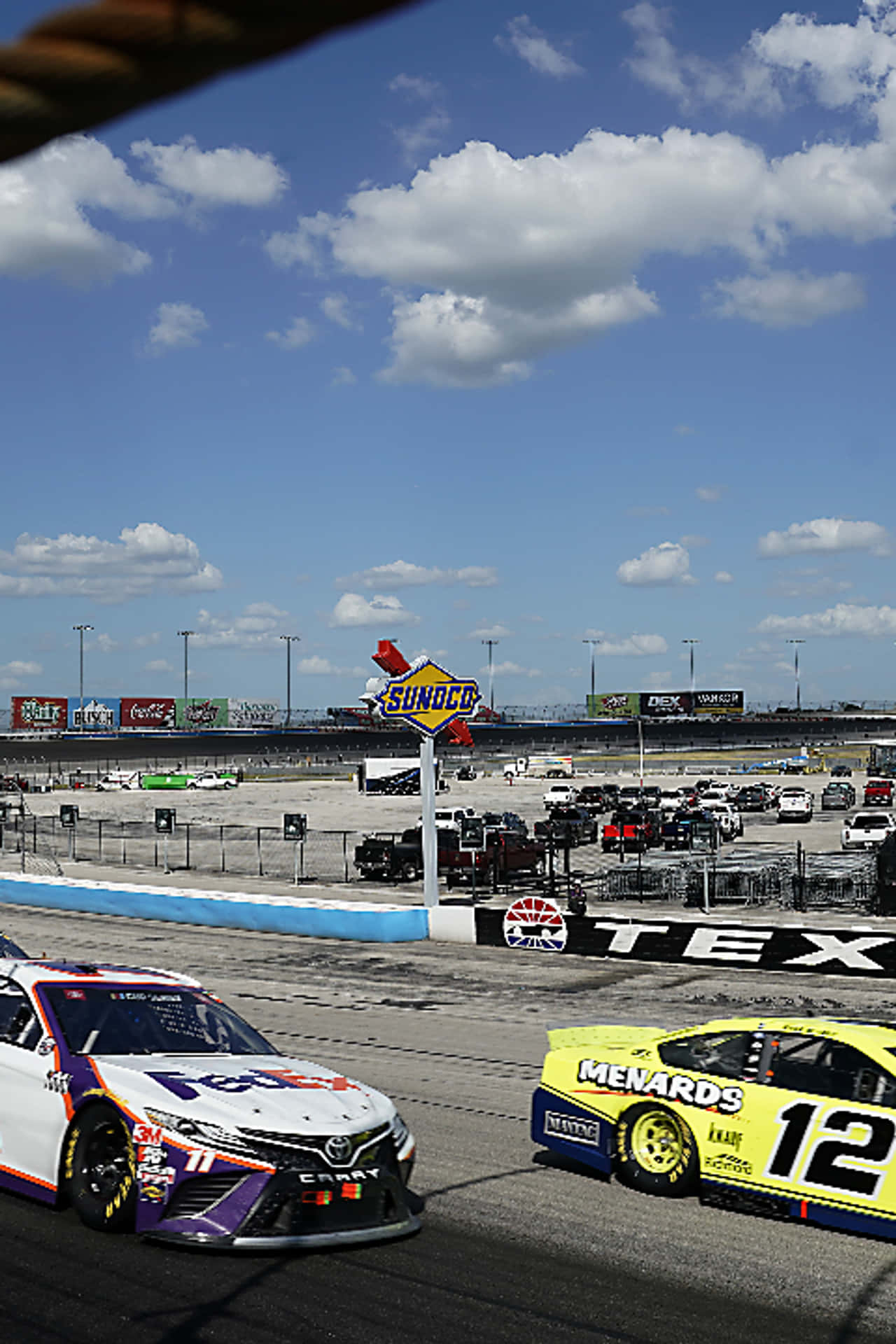 NASCAR, iPhone, sunlit track, Full HD Phone Wallpaper