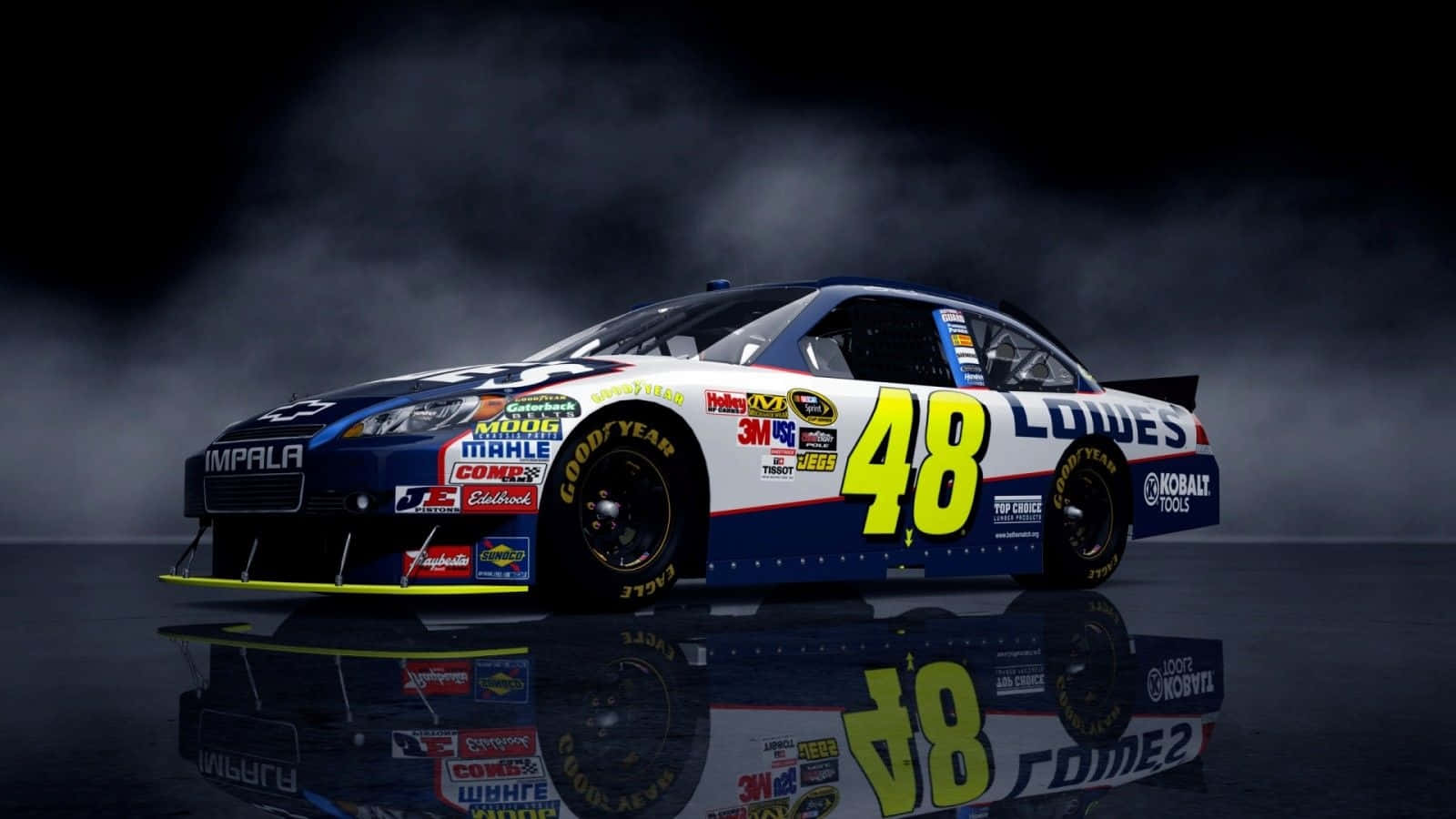 NASCAR, 48, blue and white, HD Desktop Wallpaper
