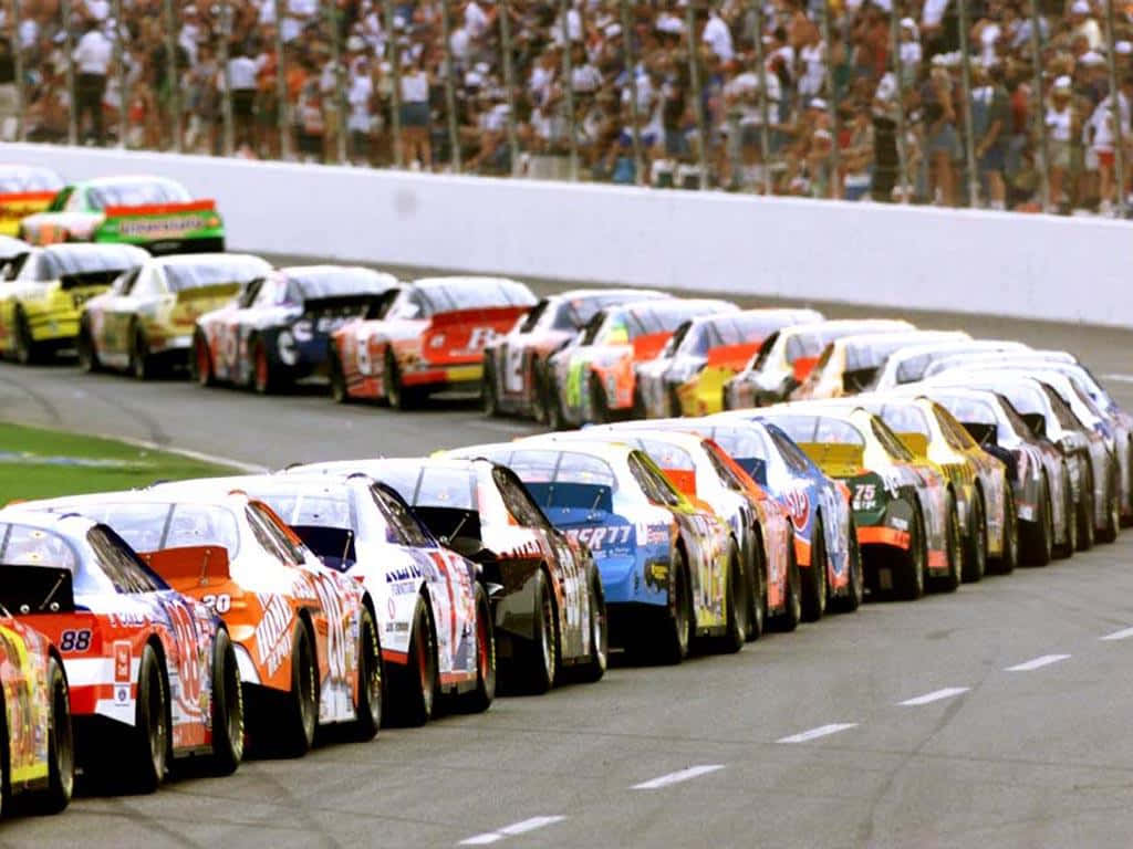 NASCAR, race car, track, SD Desktop Wallpaper