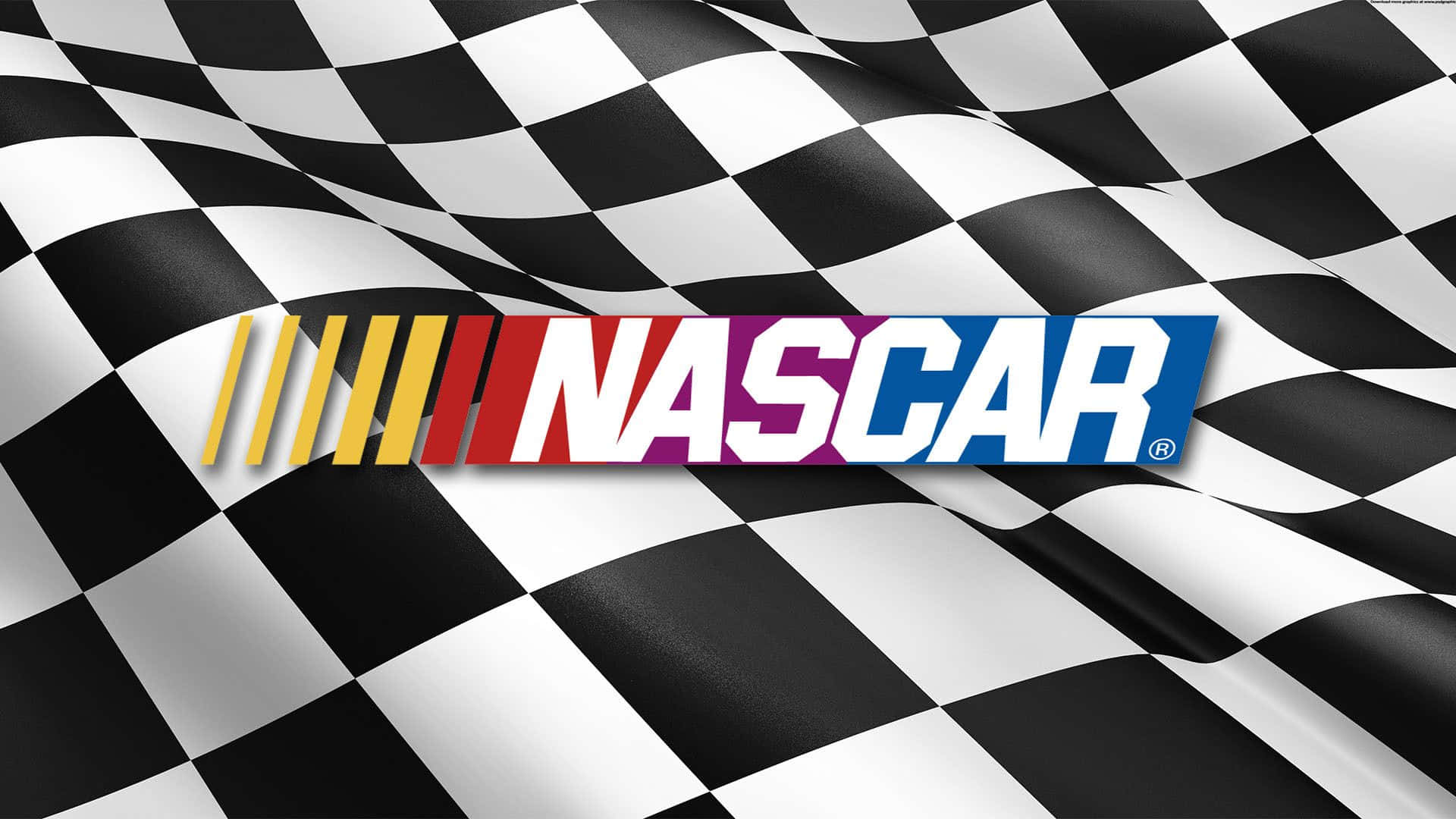 NASCAR, checkered flag, black and white, Full HD Desktop Wallpaper