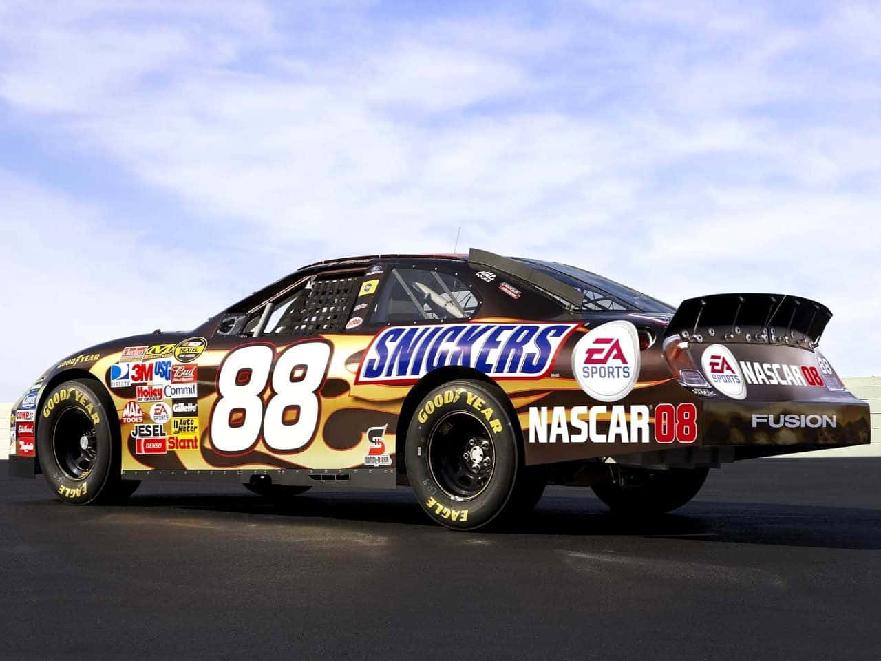 NASCAR, Snickers-sponsored, race car number 88, HD Desktop Wallpaper