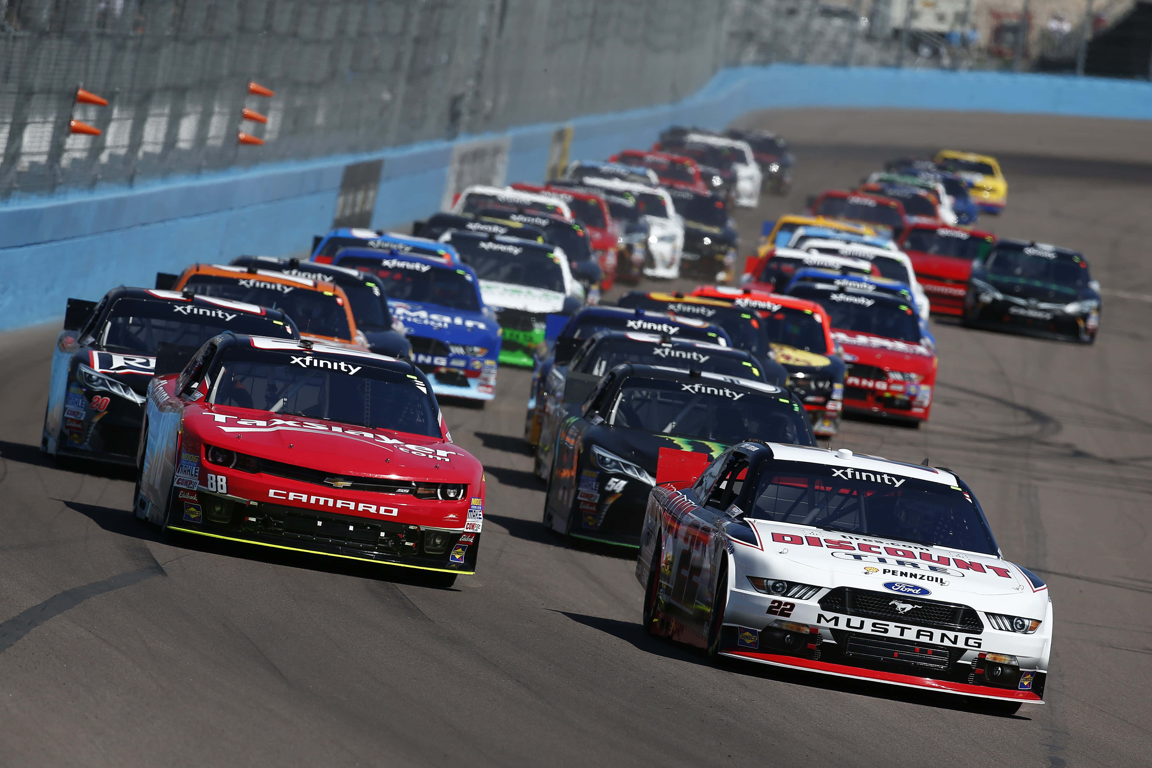 NASCAR, stock cars, asphalt track, 4K Desktop Wallpaper