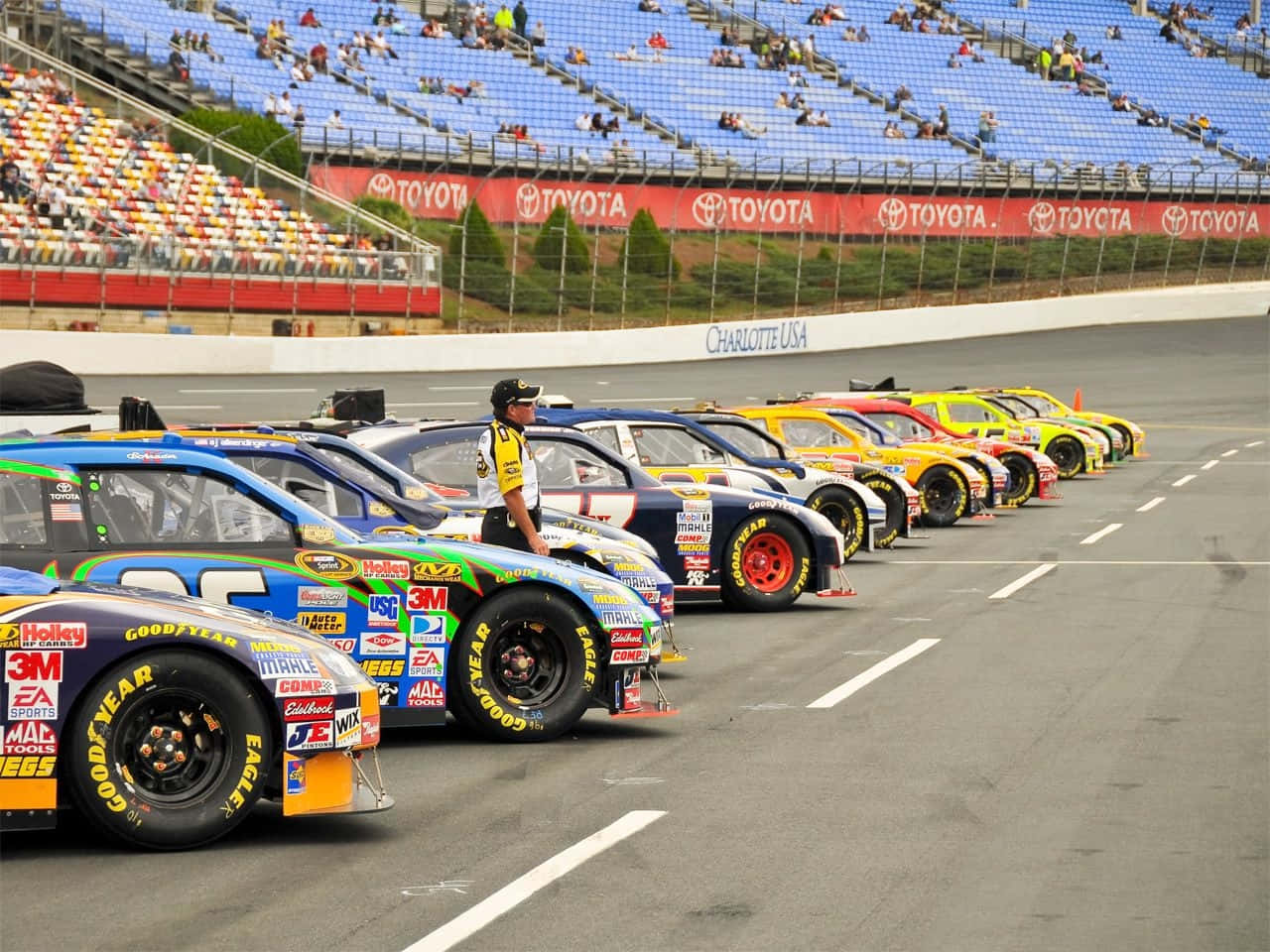 NASCAR, race cars, track, HD Desktop Wallpaper