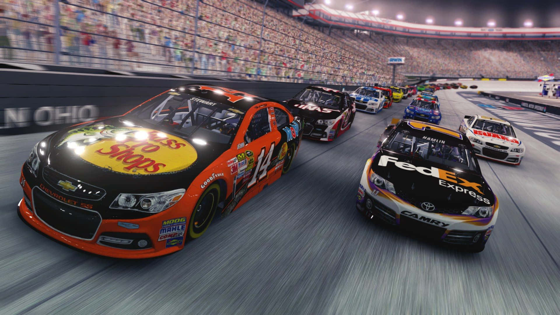 NASCAR, speedway, stadium track, Full HD Desktop Wallpaper