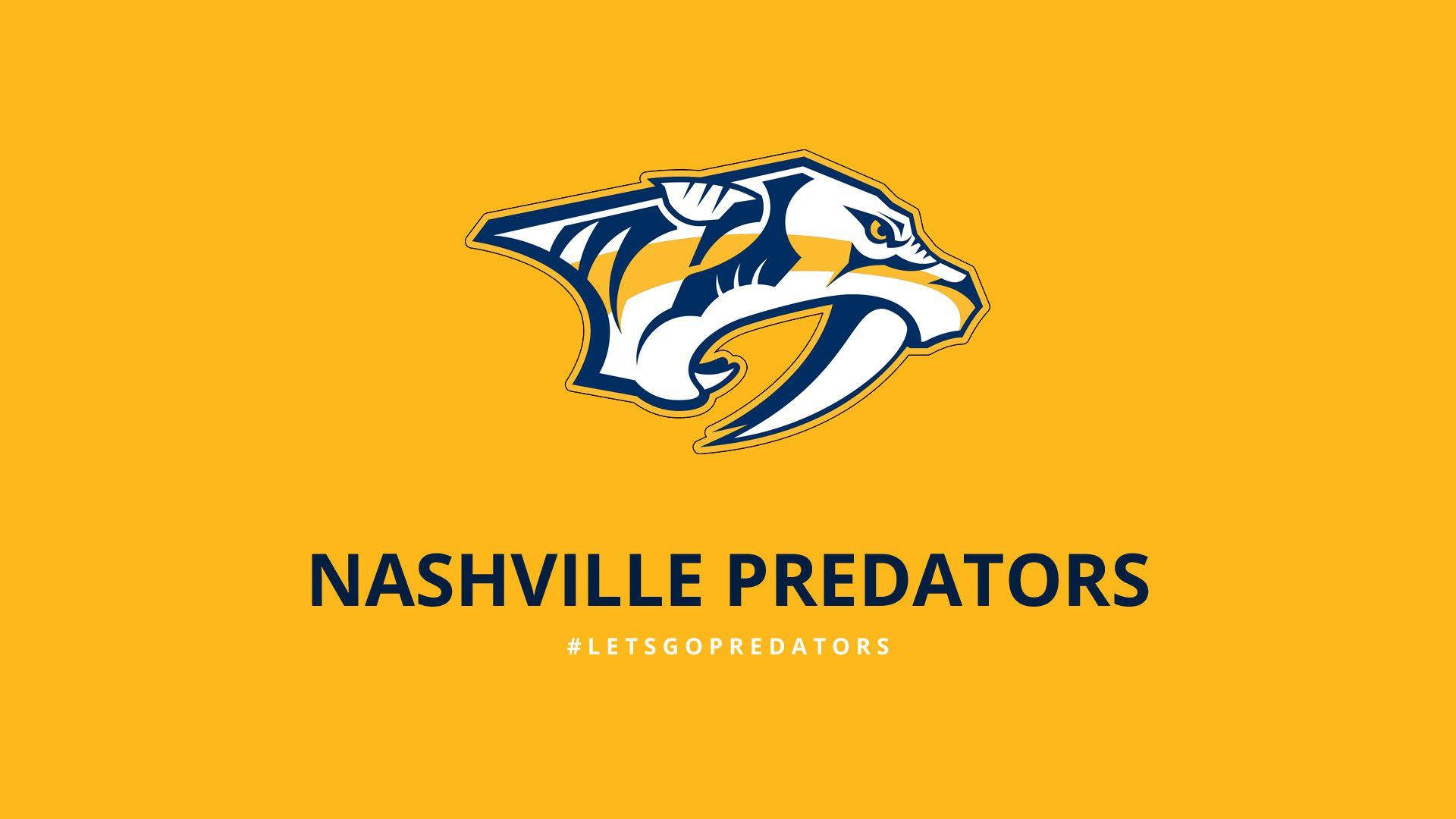Nashville Predators, predator head, blue white and yellow, Full HD Desktop Wallpaper