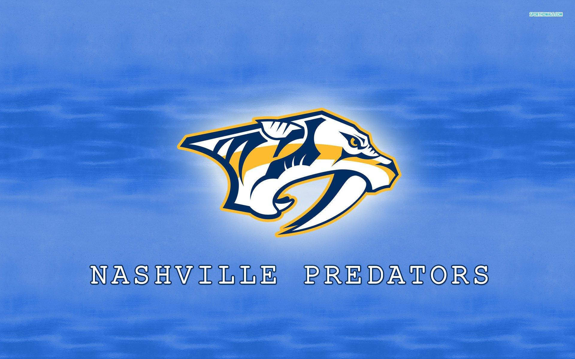 Nashville Predators, light blue, logo, Full HD Desktop Wallpaper