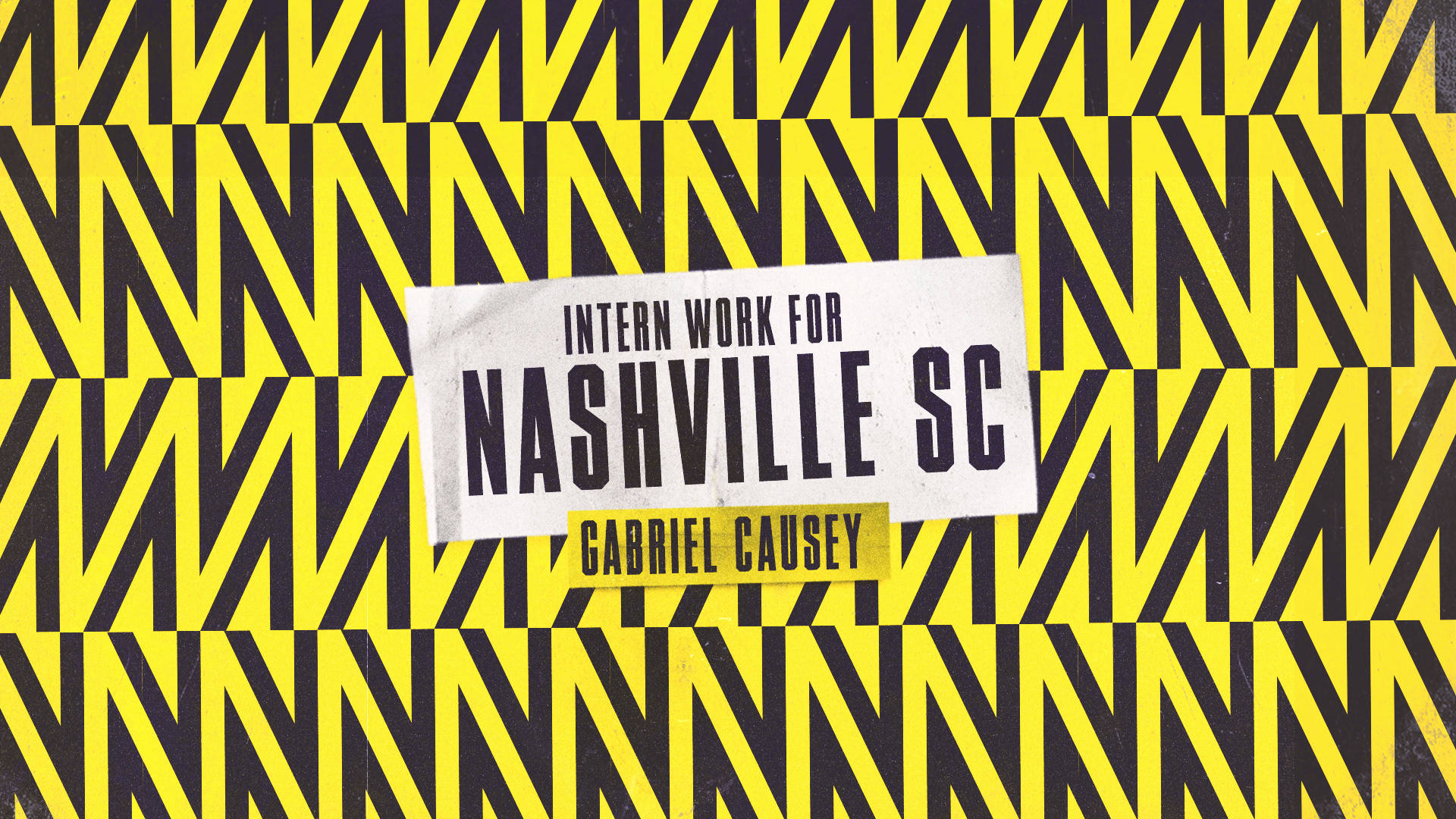 Nashville SC, yellow and black zigzag pattern, torn paper graphic, Full HD Desktop Wallpaper