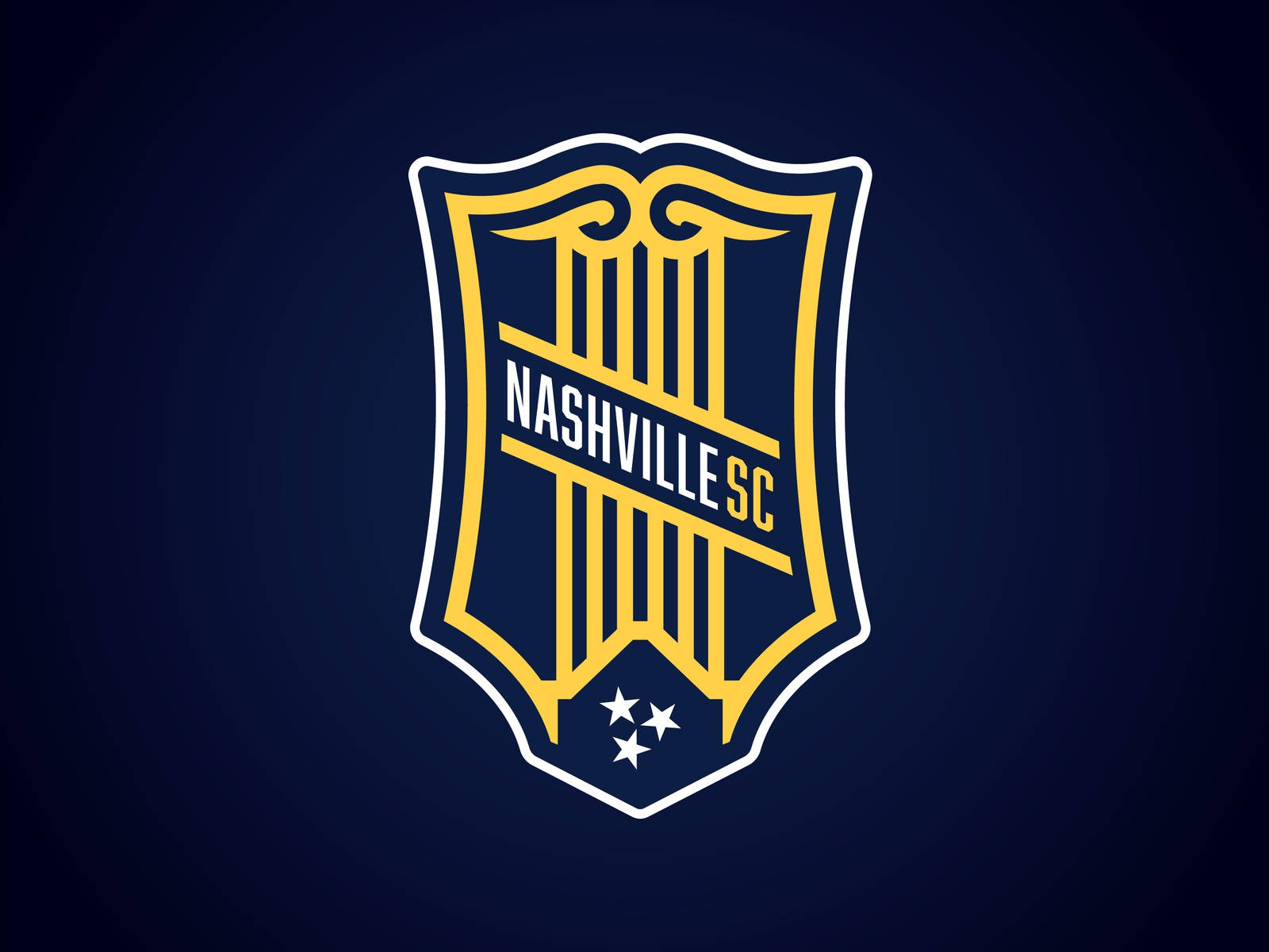 Nashville SC, shield shape emblem, yellow, HD Desktop Wallpaper