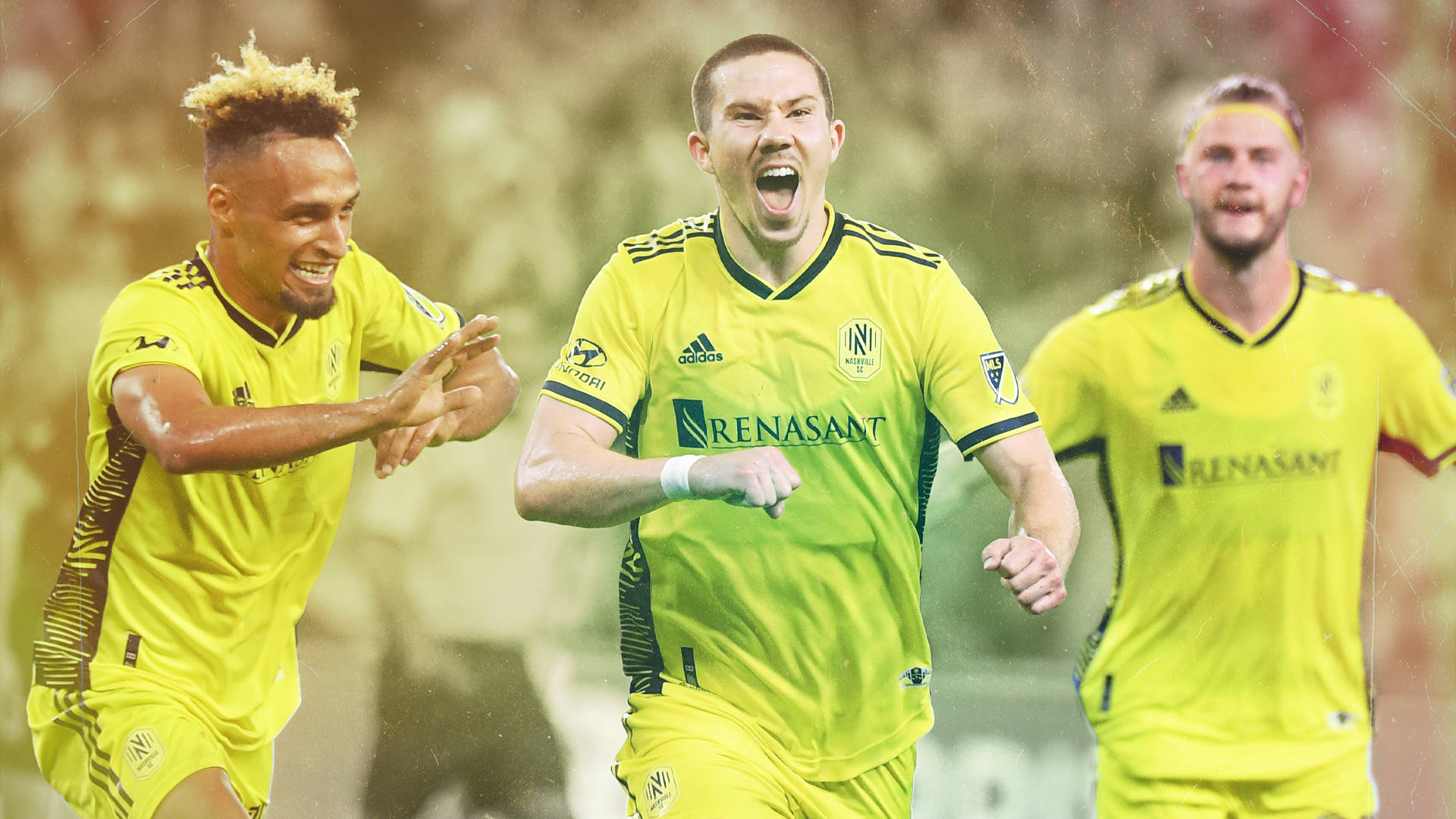 Nashville SC, professional soccer team, bright yellow jerseys, Full HD Desktop Wallpaper