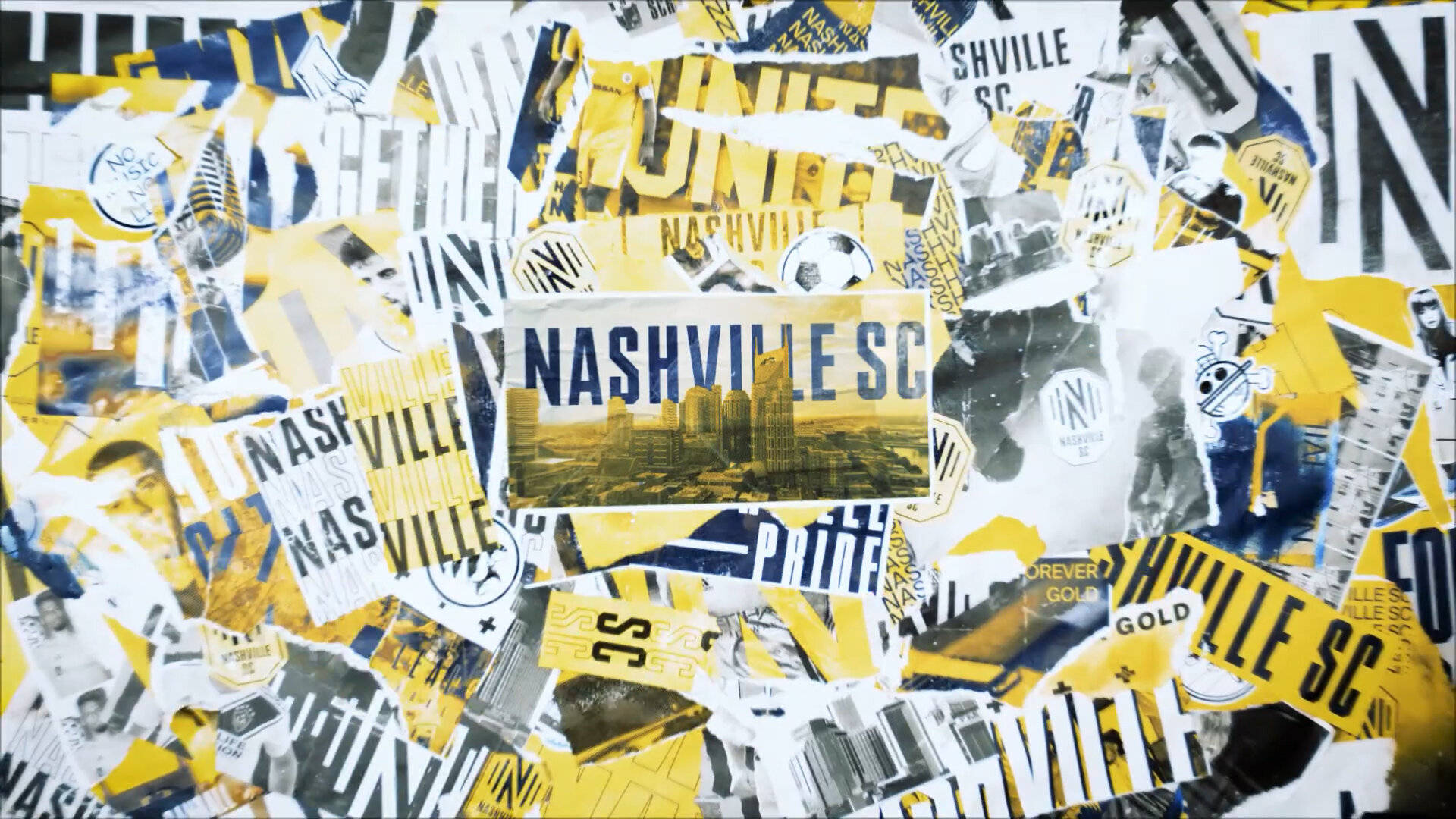 Nashville SC, yellow, blue, Full HD Desktop Wallpaper