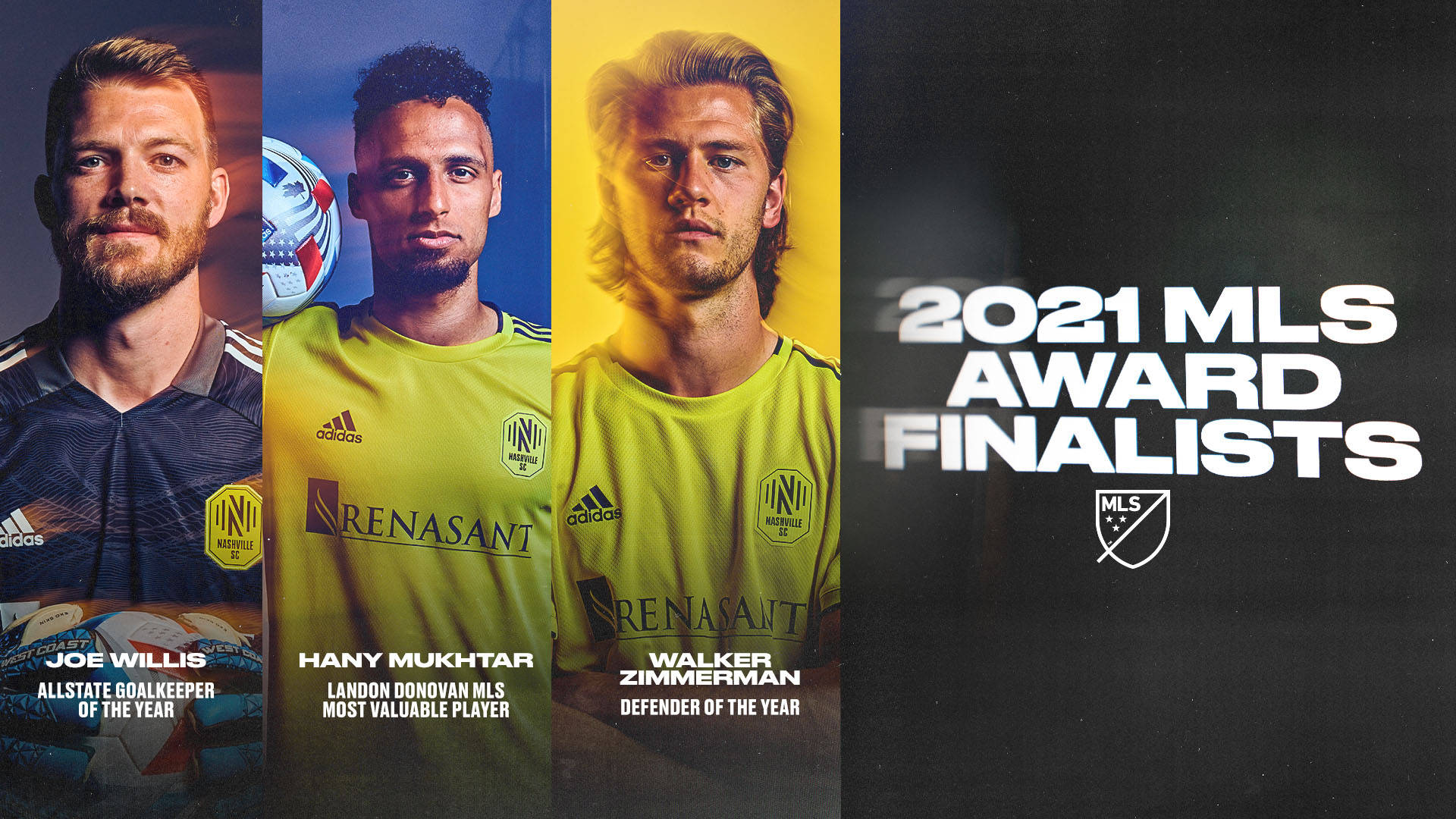 Nashville SC, 2021 MLS Award Finalists, soccer players, Full HD Desktop Wallpaper