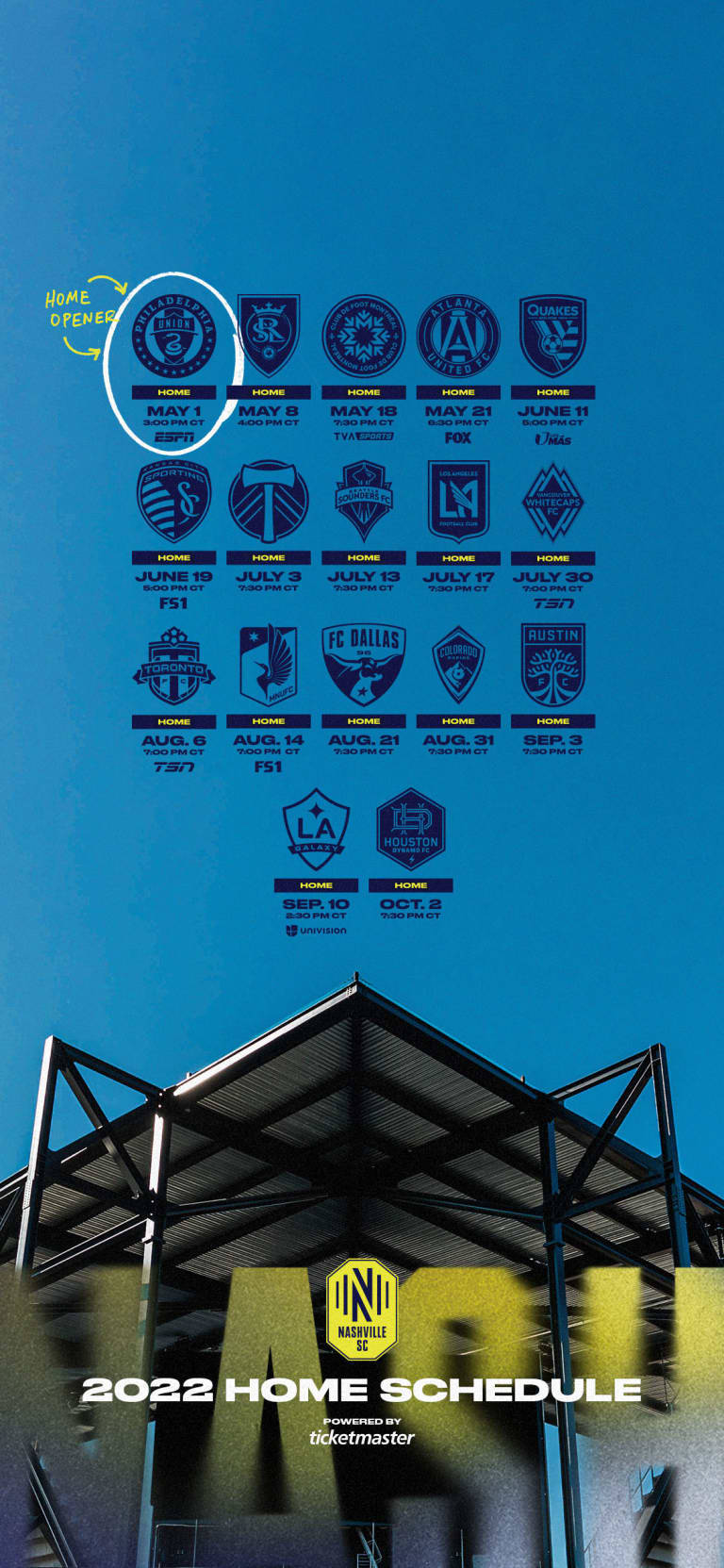 Nashville SC, 2022, home schedule, HD Phone Wallpaper